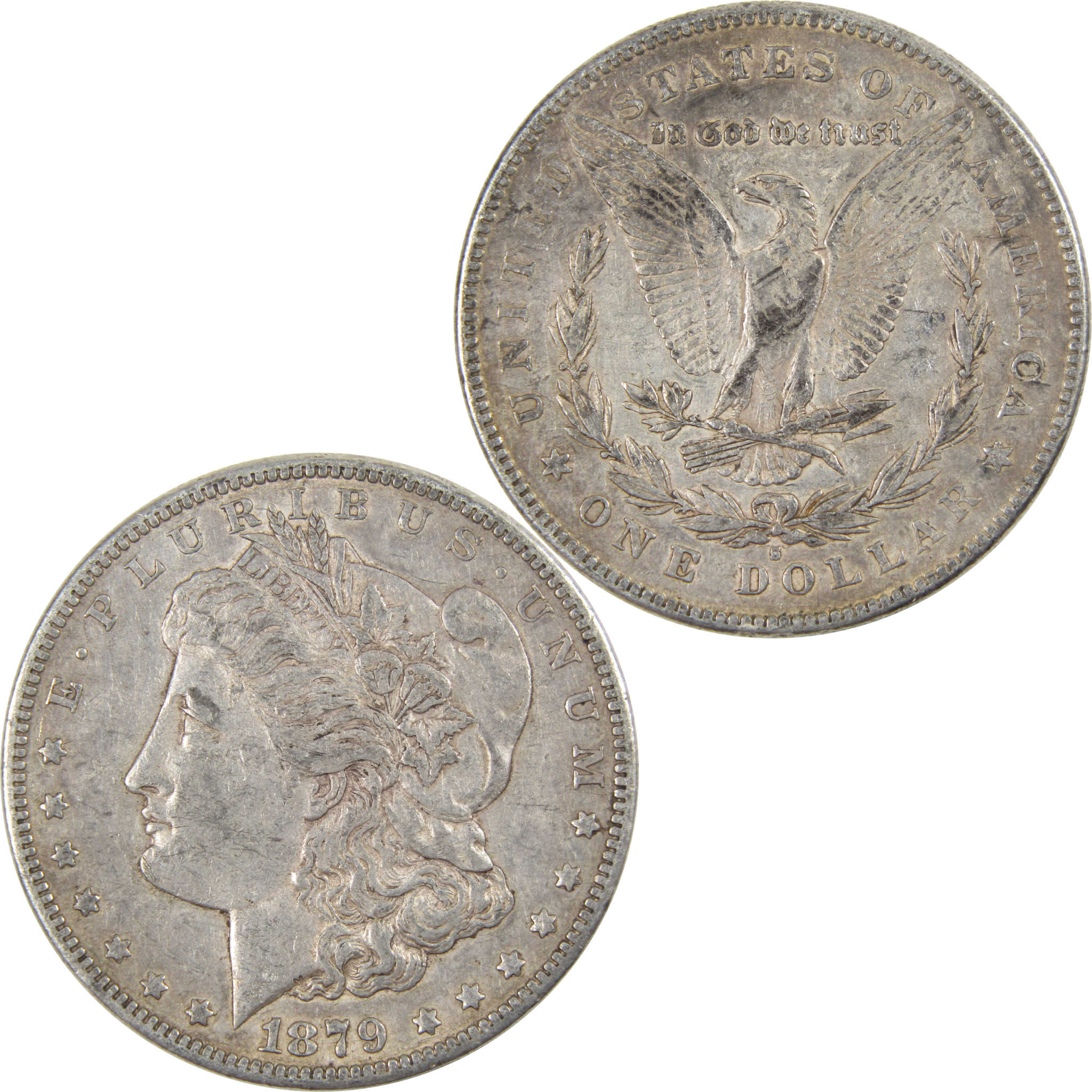 1879 S Rev 78 Morgan Dollar XF EF Extremely Fine Silver $1 SKU:I4066 - Morgan coin - Morgan silver dollar - Morgan silver dollar for sale - Profile Coins & Collectibles