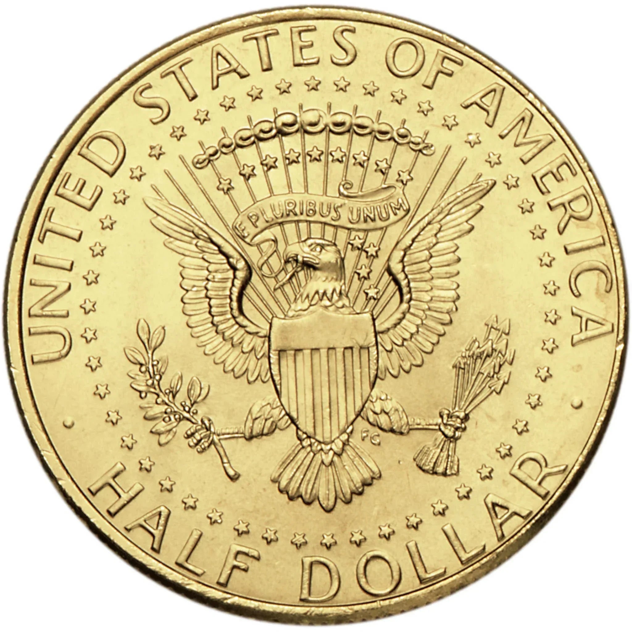 2022 Gold Plated Kennedy Half Dollar 2 Coin Set 50c Coin Collectible