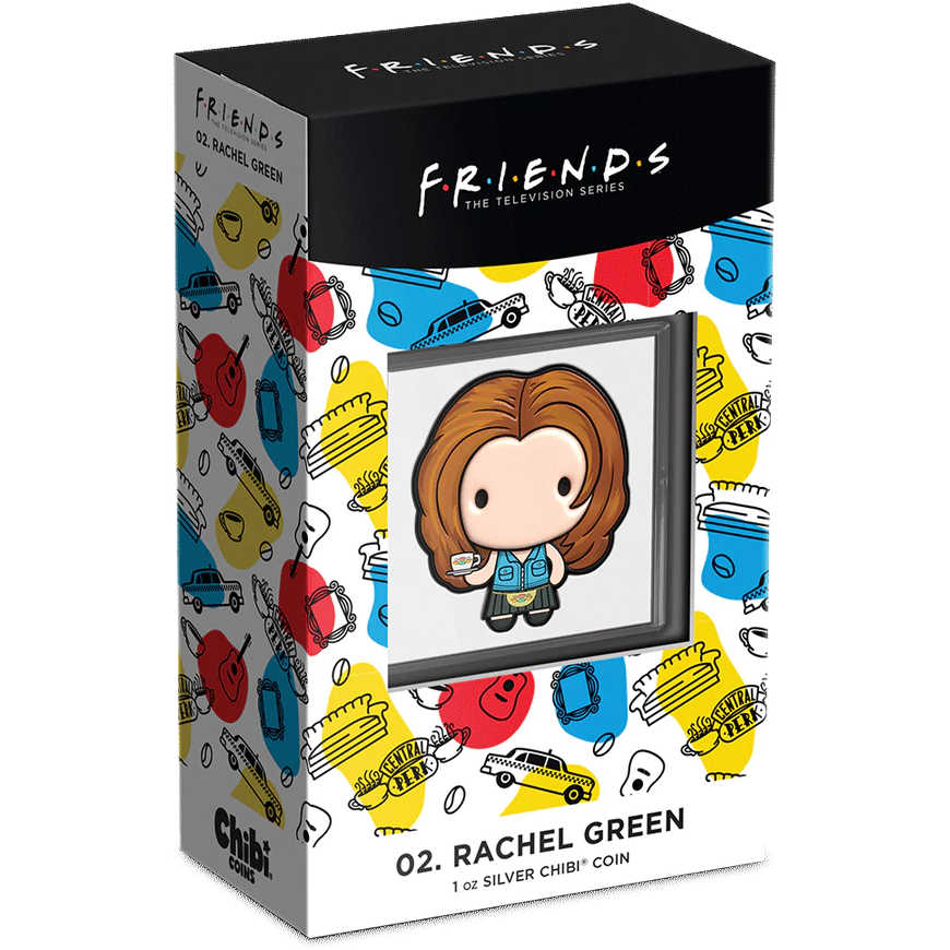 FRIENDS Rachel Green Chibi Fine Silver Proof Niue 2022 COA SKU:OPC53