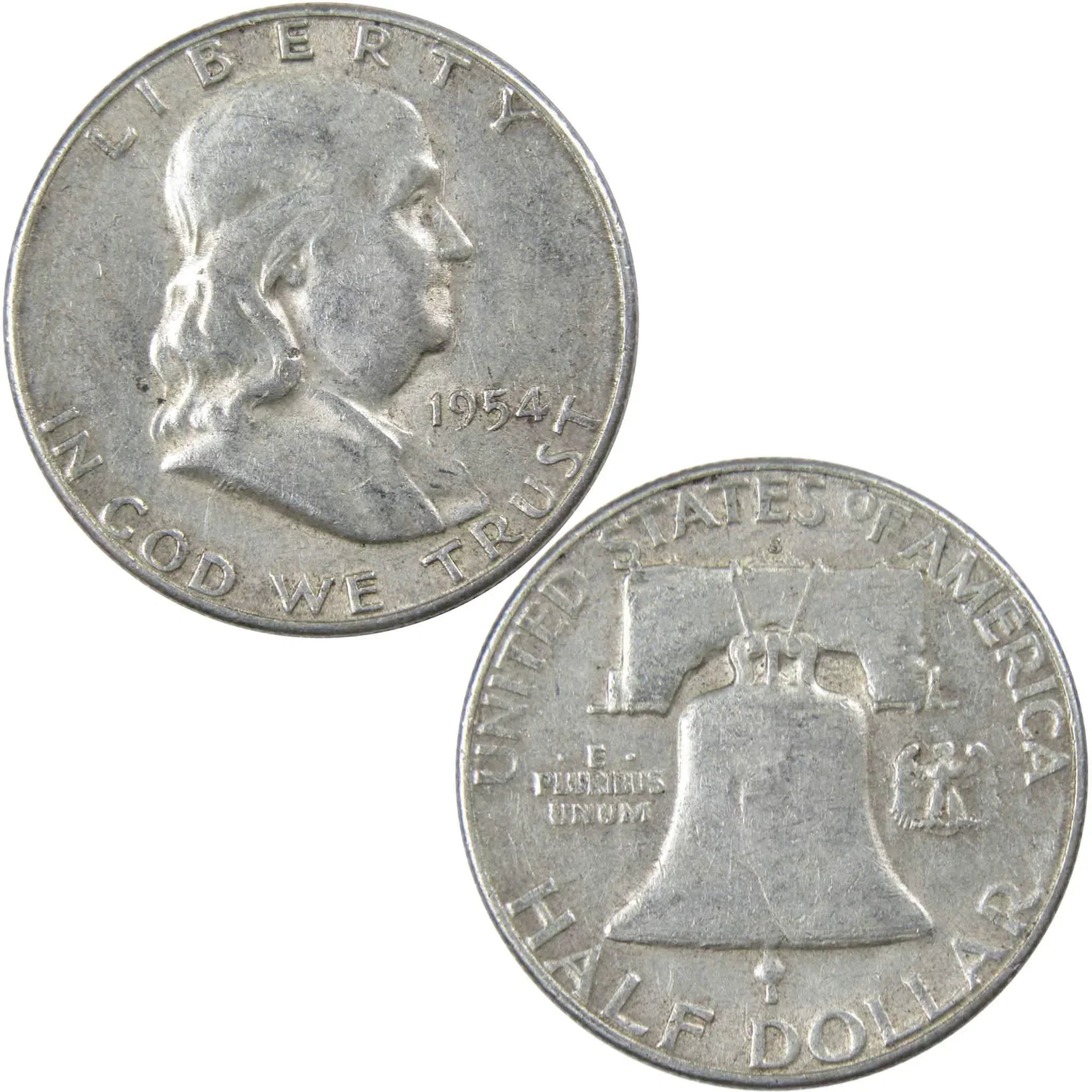 1954 S Franklin Half Dollar AG About Good 90% Silver 50c US Coin Collectible