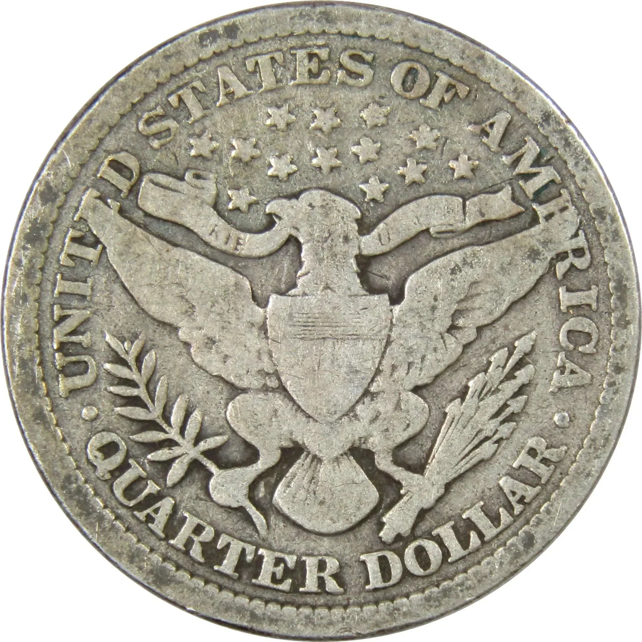 1899 Barber Quarter AG About Good 90% Silver 25c US Type Coin Collectible