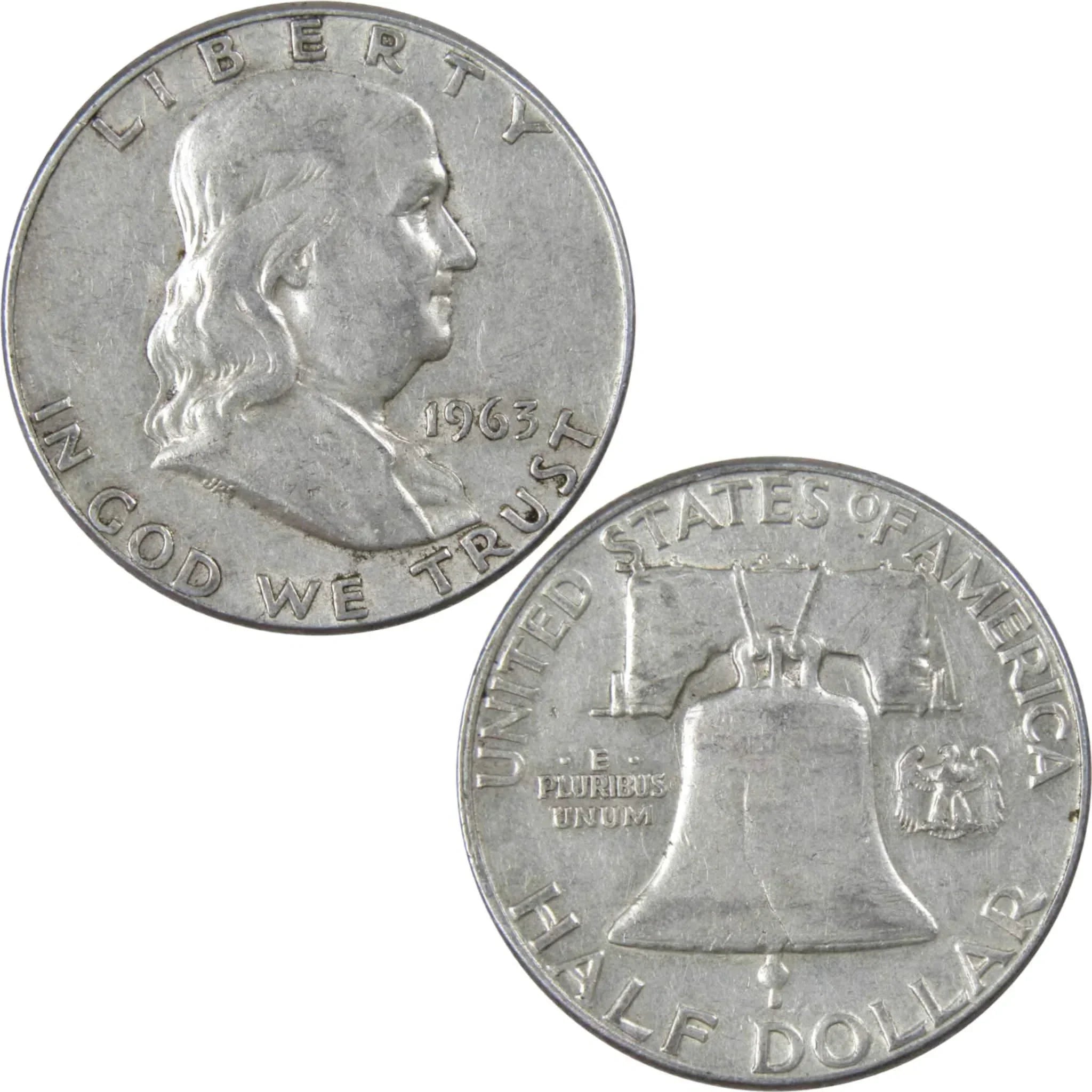 1963 Franklin Half Dollar VF Very Fine 90% Silver 50c US Coin Collectible