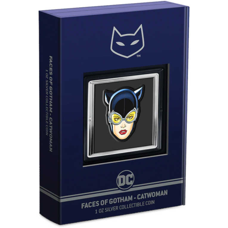 DC Faces of Gotham Catwoman Fine Silver Proof 2022 Niue COA SKU:OPC14
