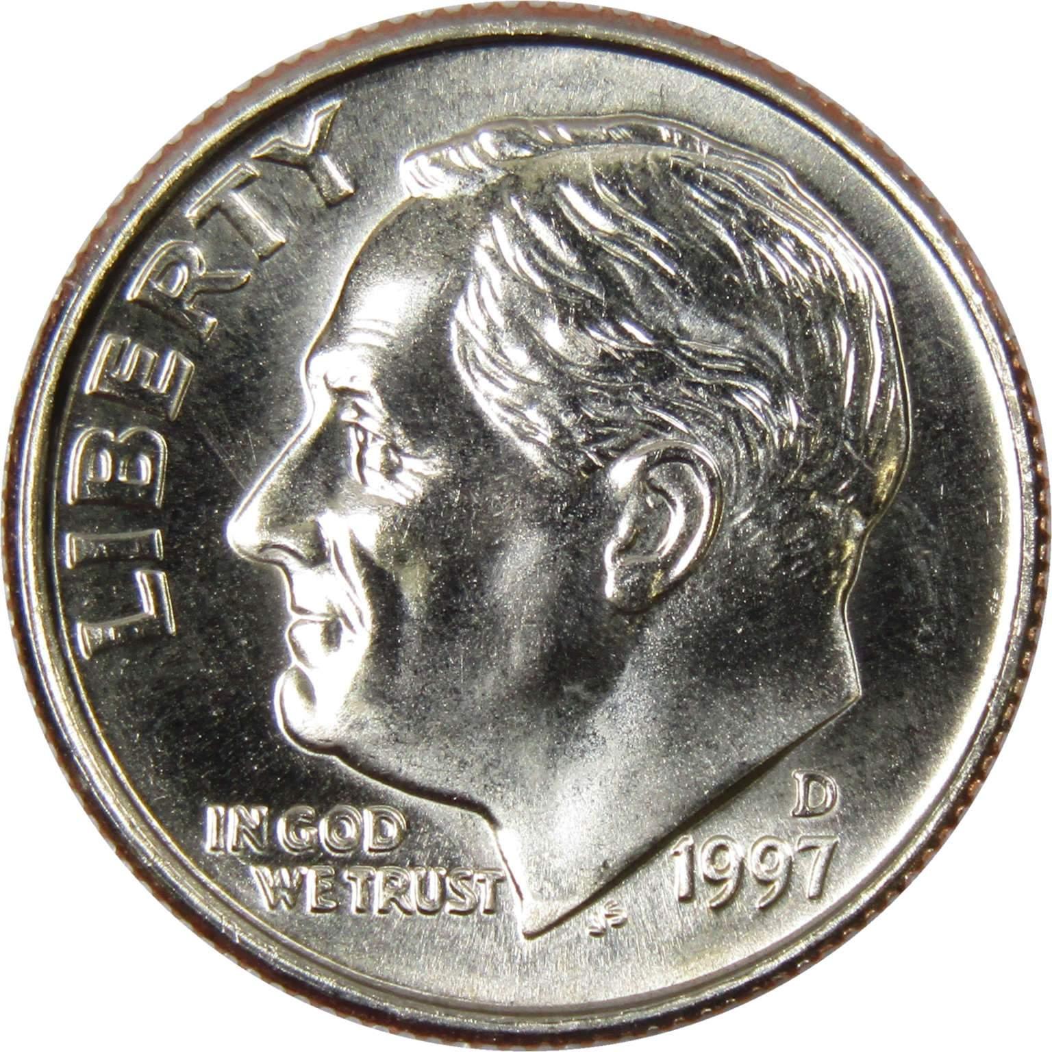 1997 D Roosevelt Dime BU Uncirculated Mint State 10c US Coin Collectible