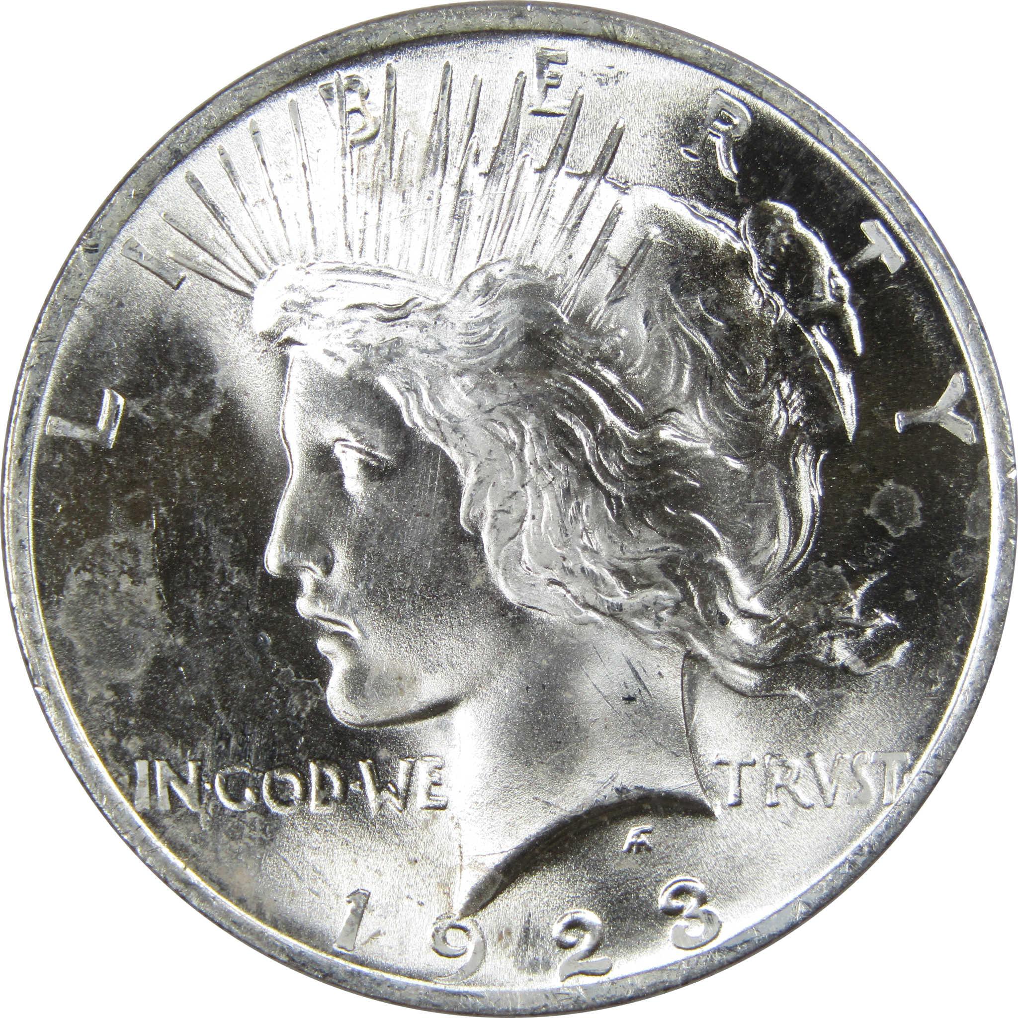 1923 Peace Dollar BU Choice Uncirculated Mint State 90 Silver 1