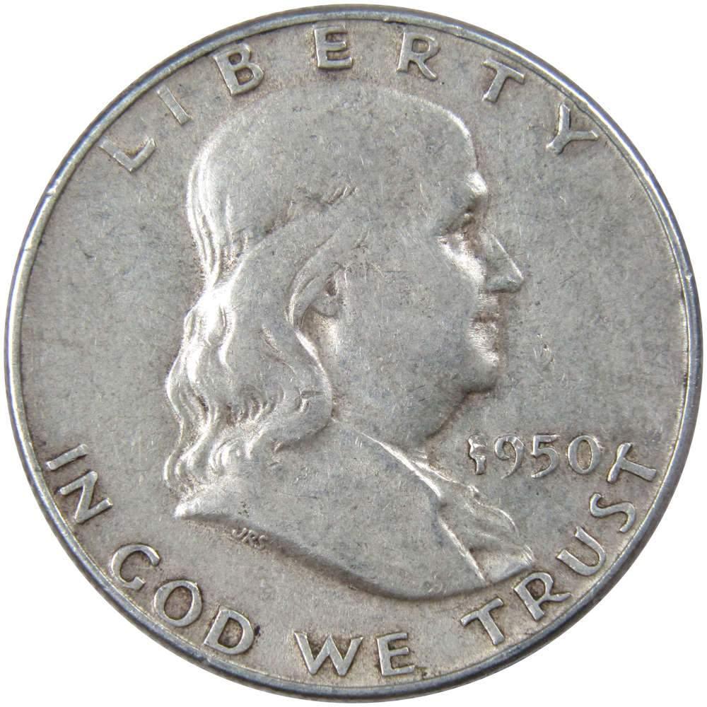 1950 Franklin Half Dollar VF Very Fine 90% Silver 50c US Coin Collectible