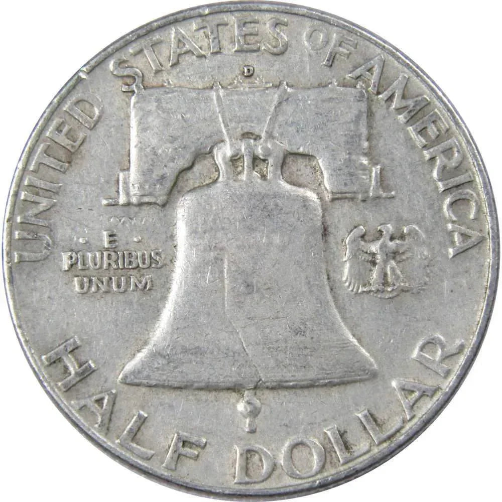 1952 D Franklin Half Dollar XF EF Extremely Fine 90% Silver 50c US Coin