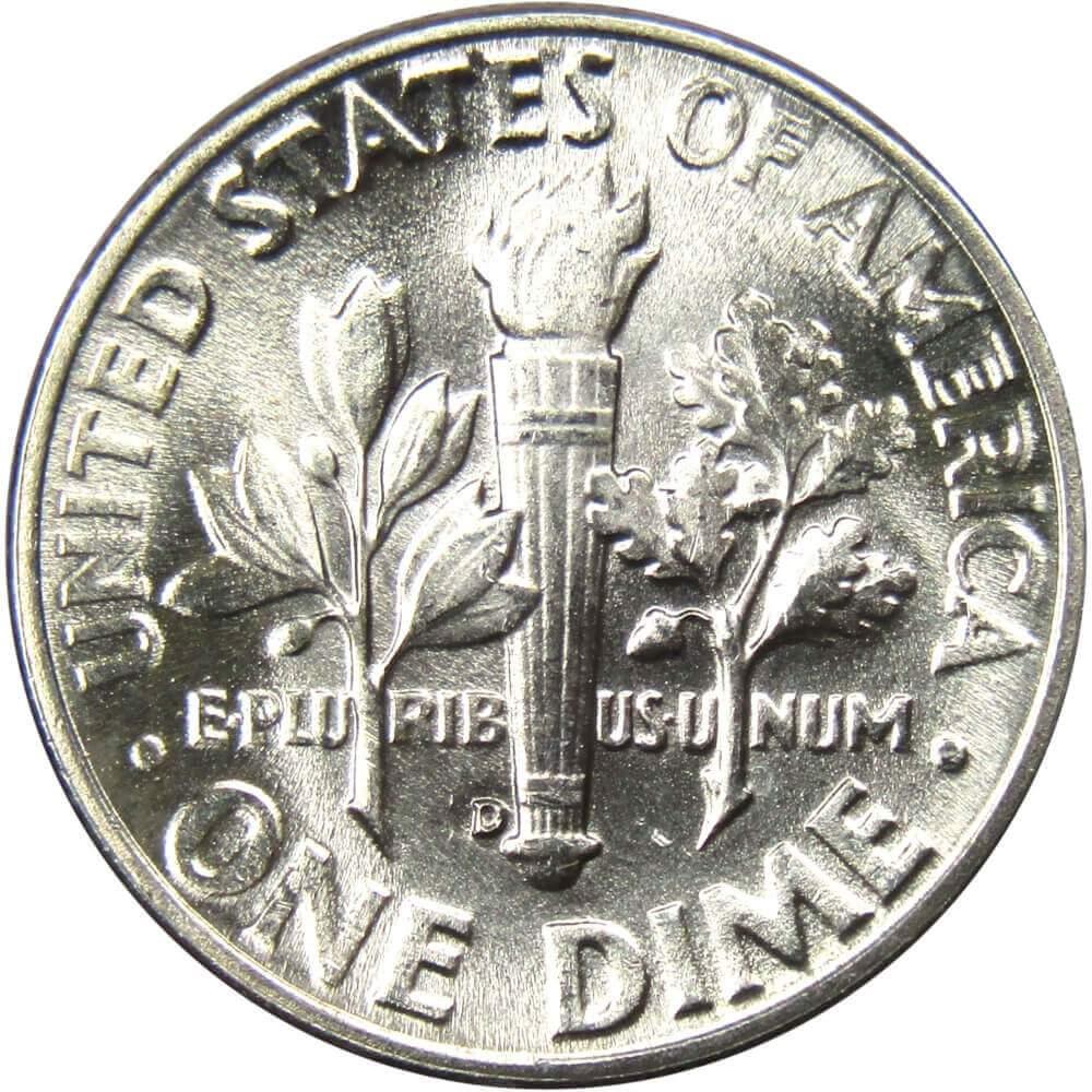 1950 D Roosevelt Dime BU Uncirculated Mint State 90% Silver 10c US Coin