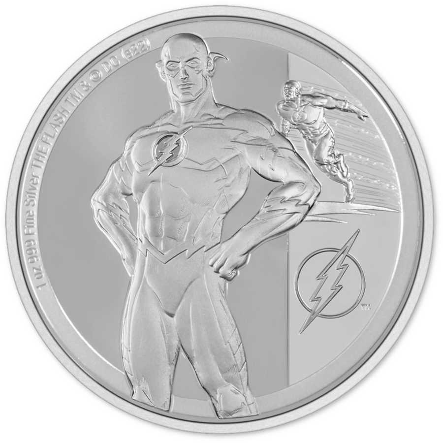 DC Comics The Flash Classic Fine Silver Proof 2022 Niue COA SKU:OPC48