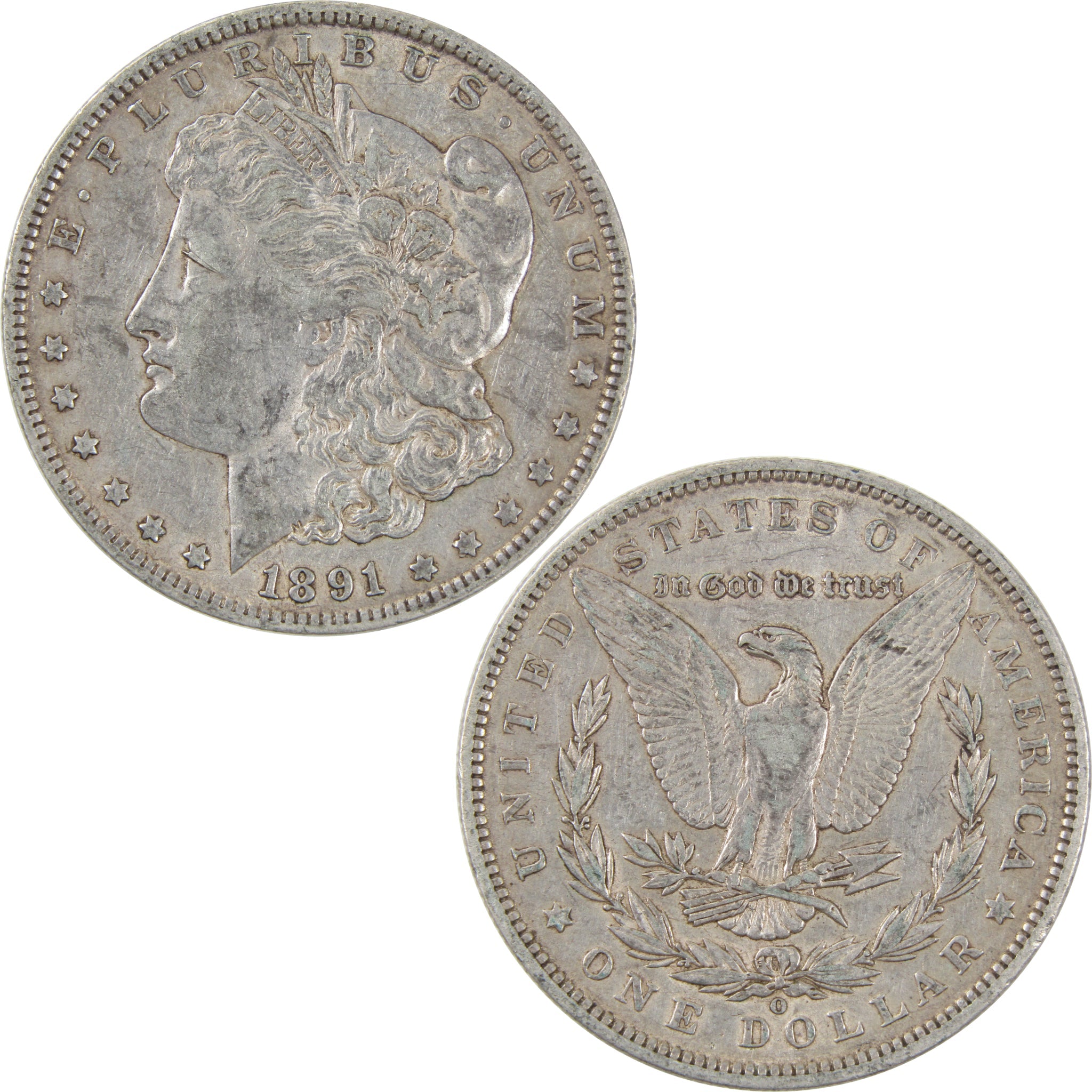 1891 O Morgan Dollar XF EF Extremely Fine 90% Silver Coin SKU:I2463 - Morgan coin - Morgan silver dollar - Morgan silver dollar for sale - Profile Coins & Collectibles