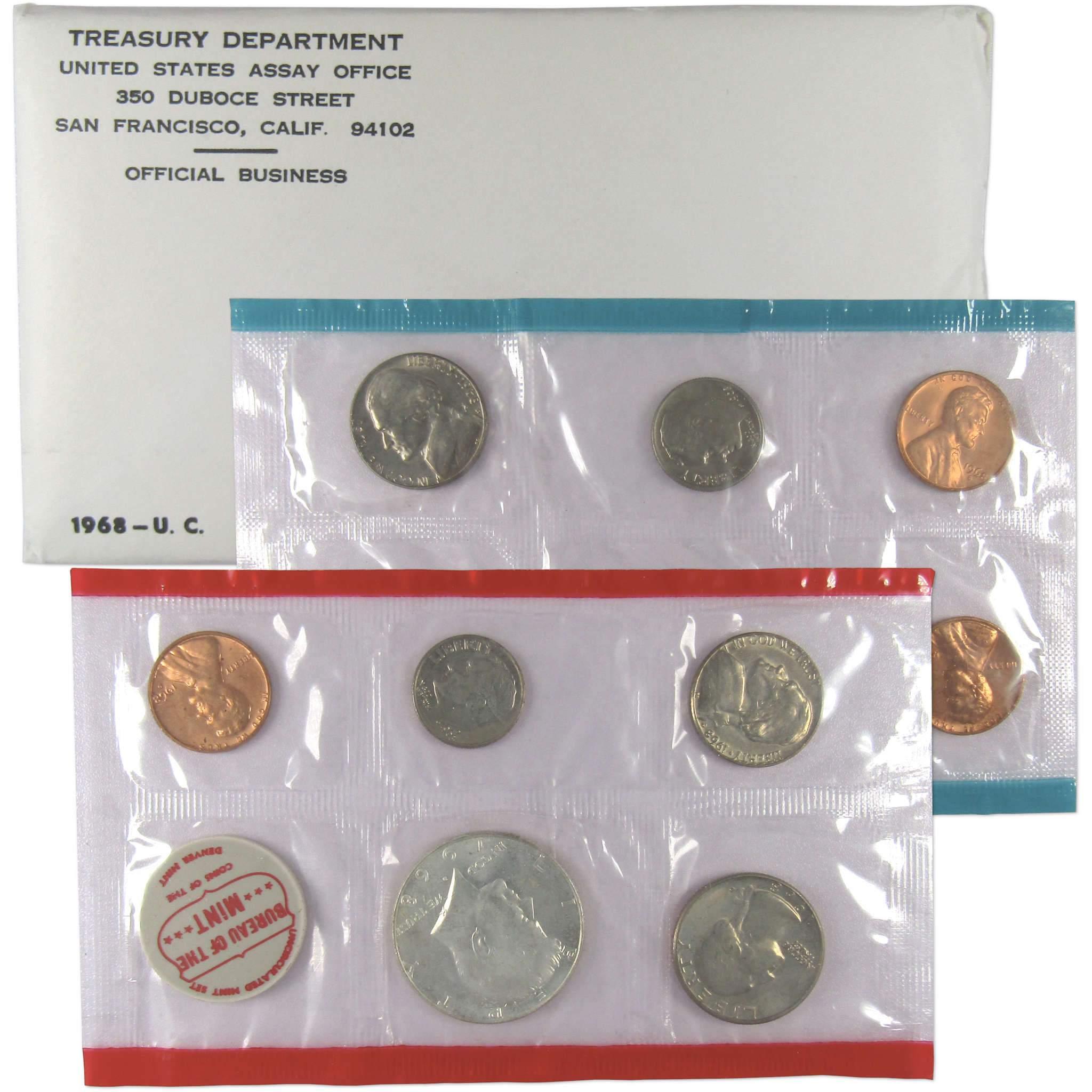 1968 U.S. Mint Set Uncirculated Original Government Packaging OGP Collectible