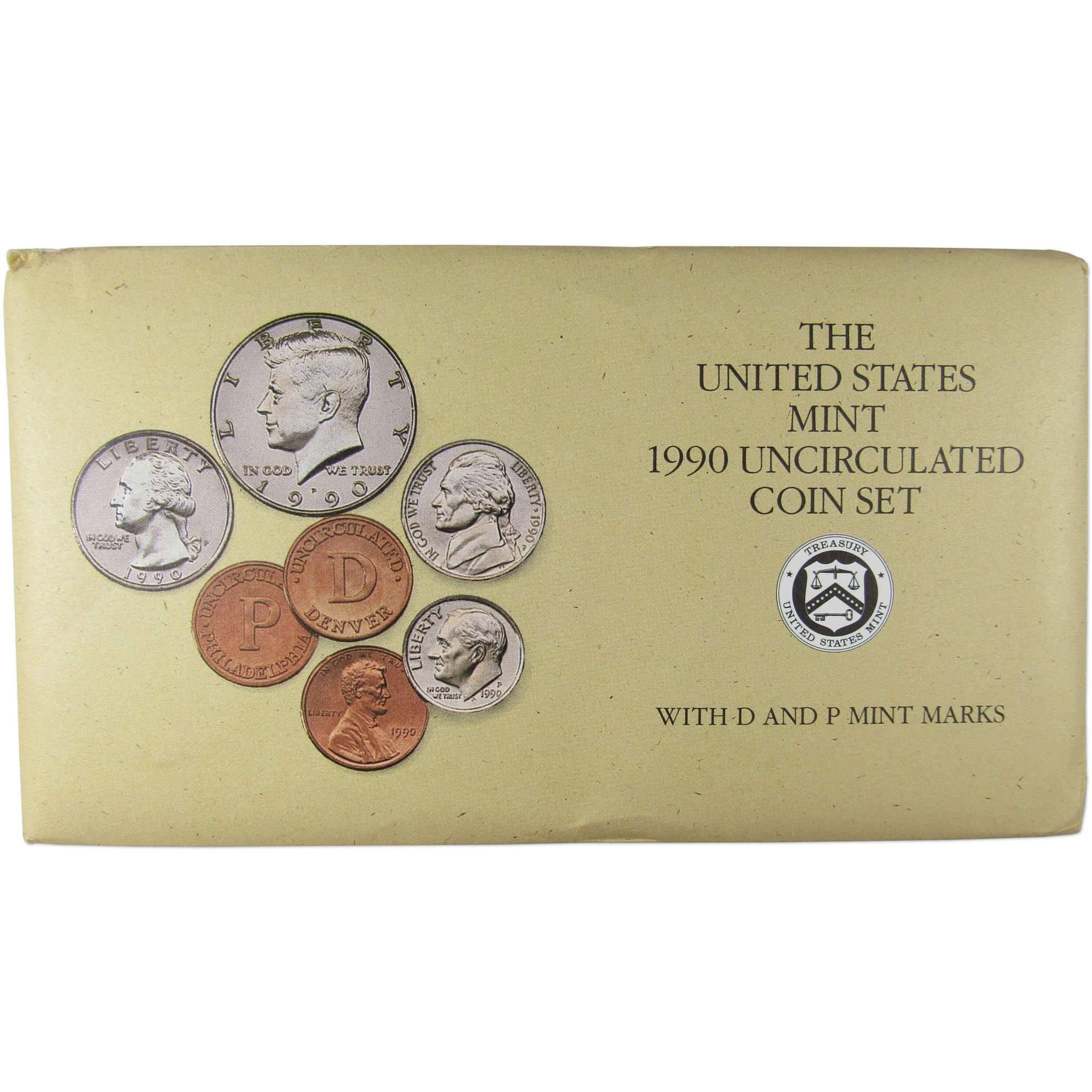 1990 U.S. Mint Set Uncirculated Original Government Packaging OGP Collectible