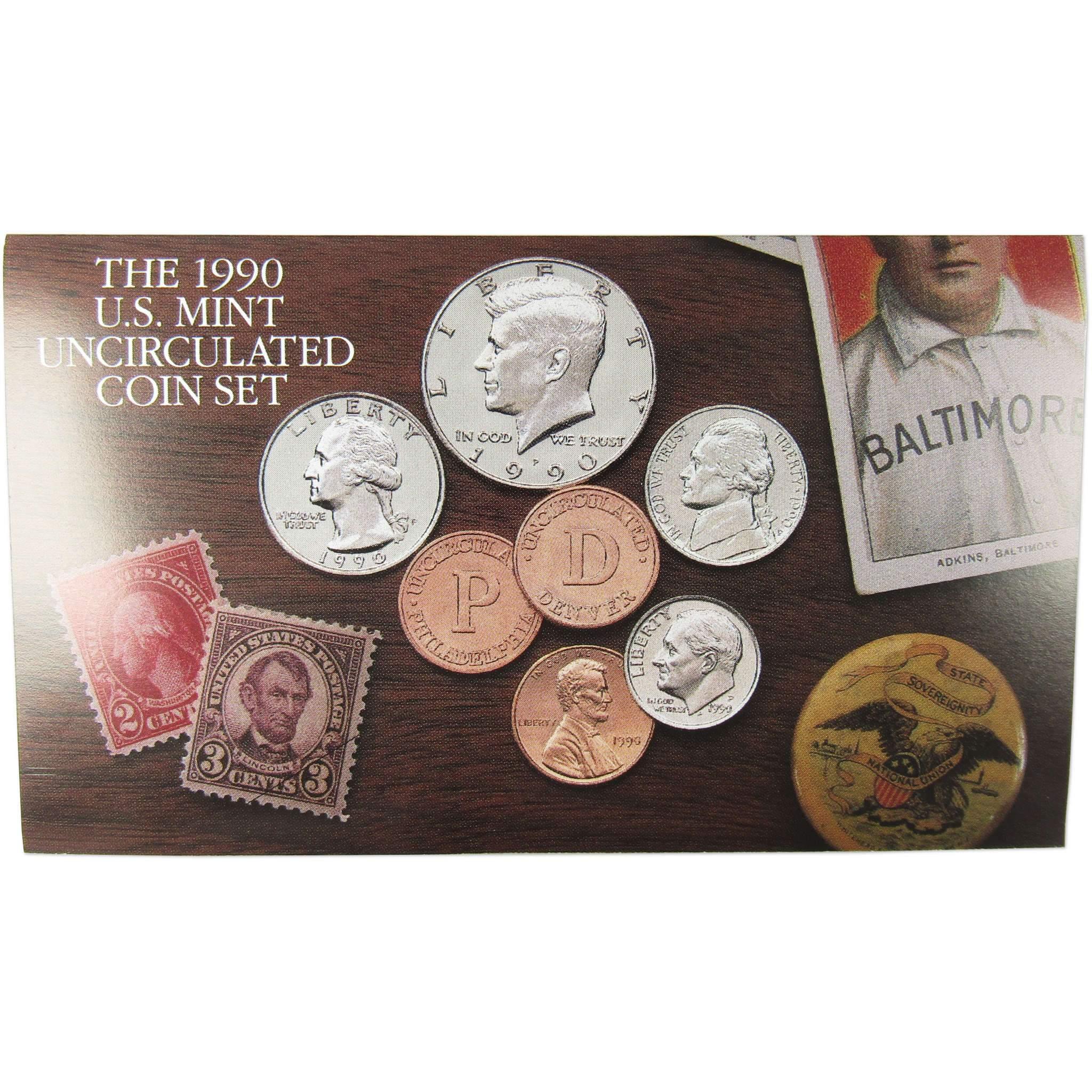 1990 U.S. Mint Set Uncirculated Original Government Packaging OGP Collectible