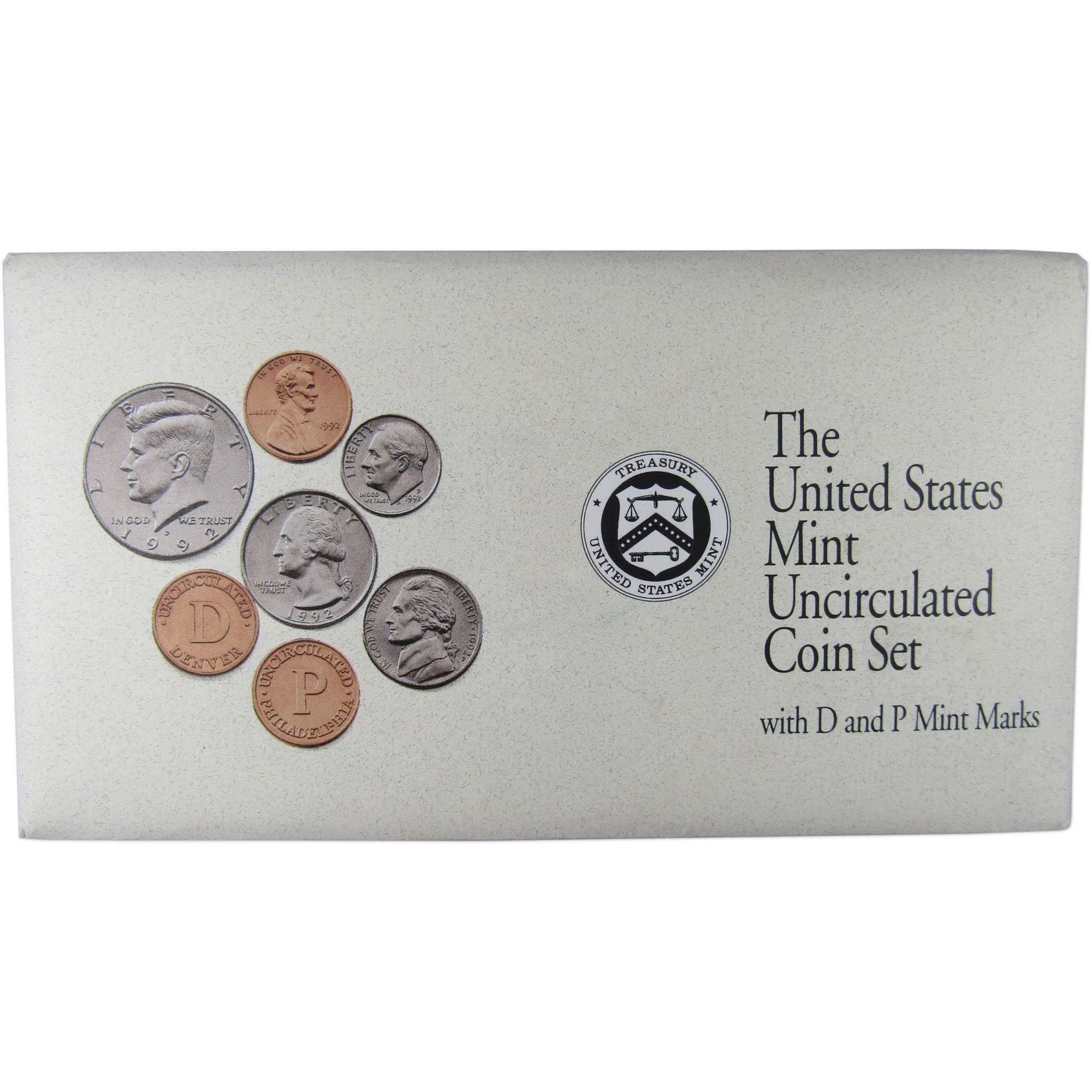 1992 U.S. Mint Set Uncirculated Original Government Packaging OGP Collectible