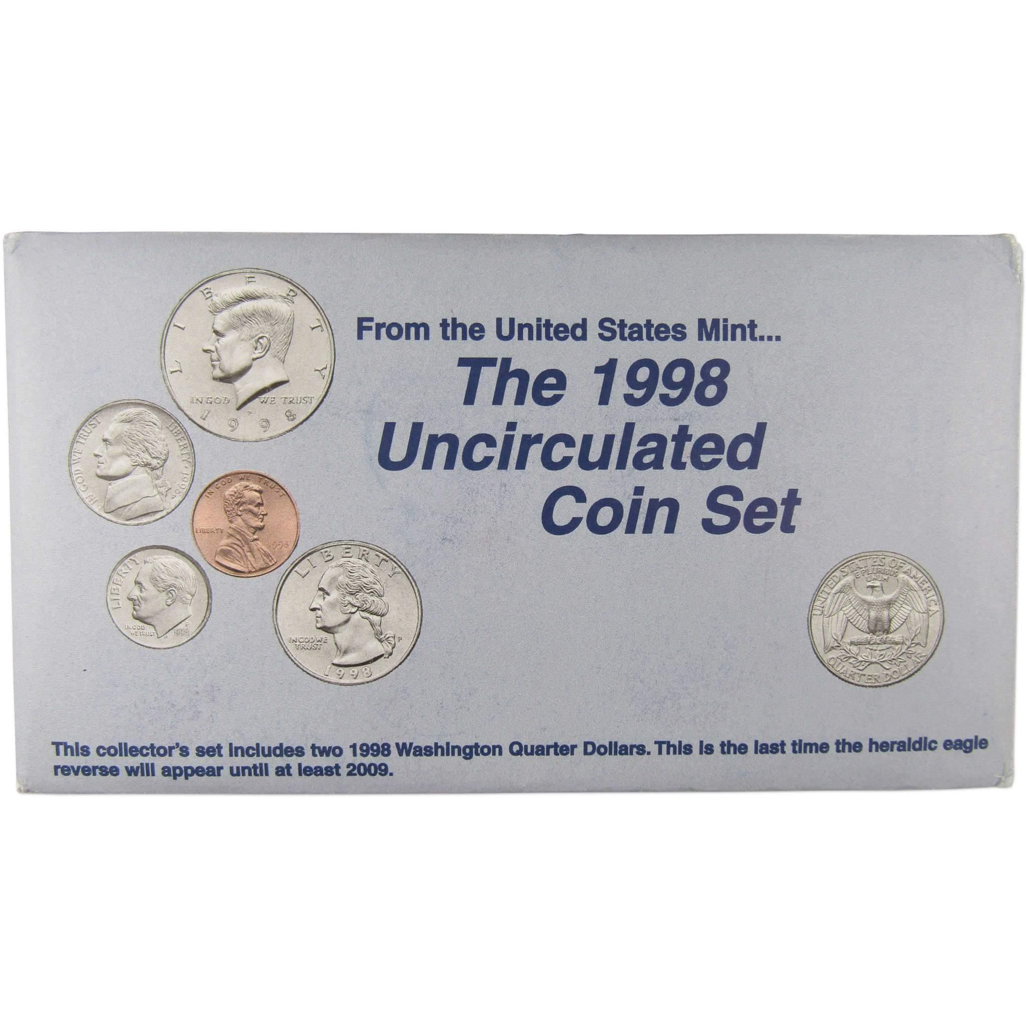 1998 U.S. Mint Set Uncirculated Original Government Packaging OGP Collectible