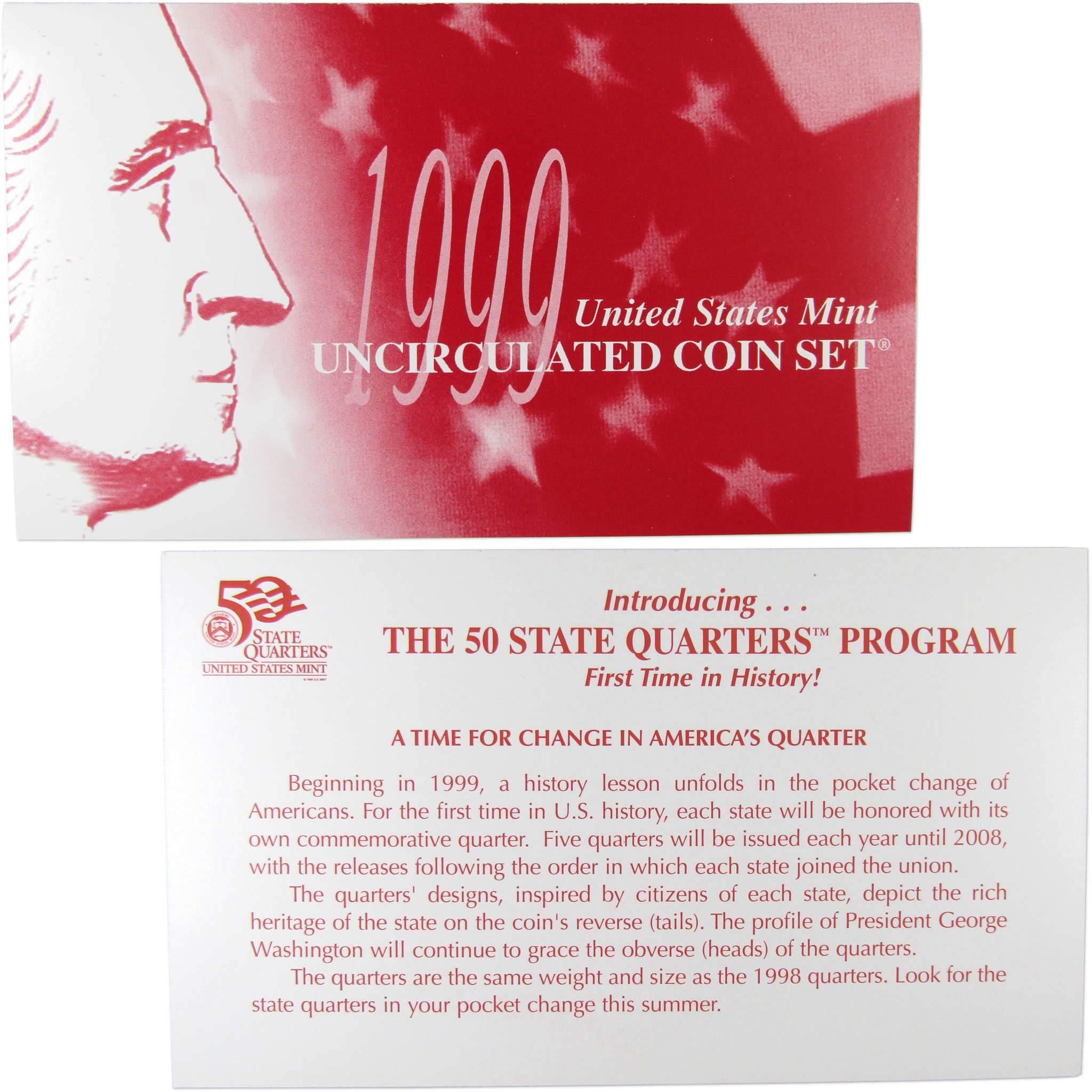 1999 U.S. Mint Set Uncirculated Original Government Packaging OGP Collectible