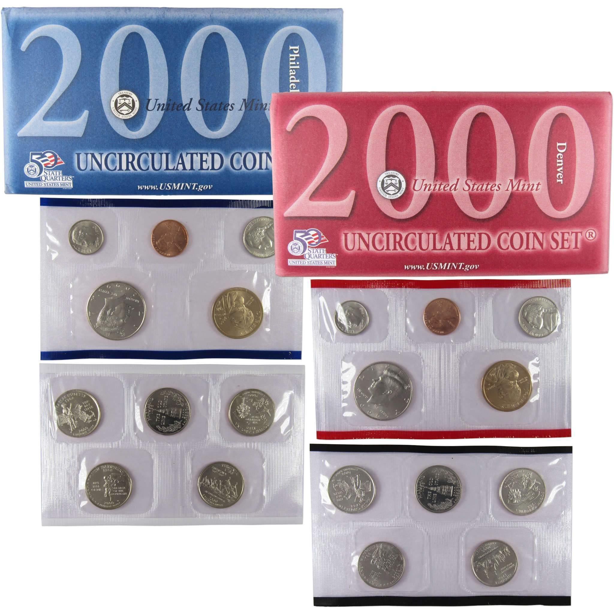 2000 U.S. Mint Set Uncirculated Original Government Packaging OGP Collectible