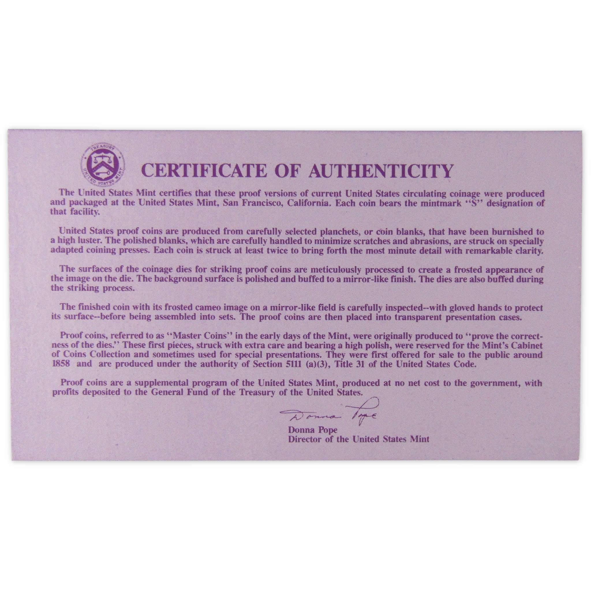 1991 Proof Set U.S. Mint Original Government Packaging OGP Collectible