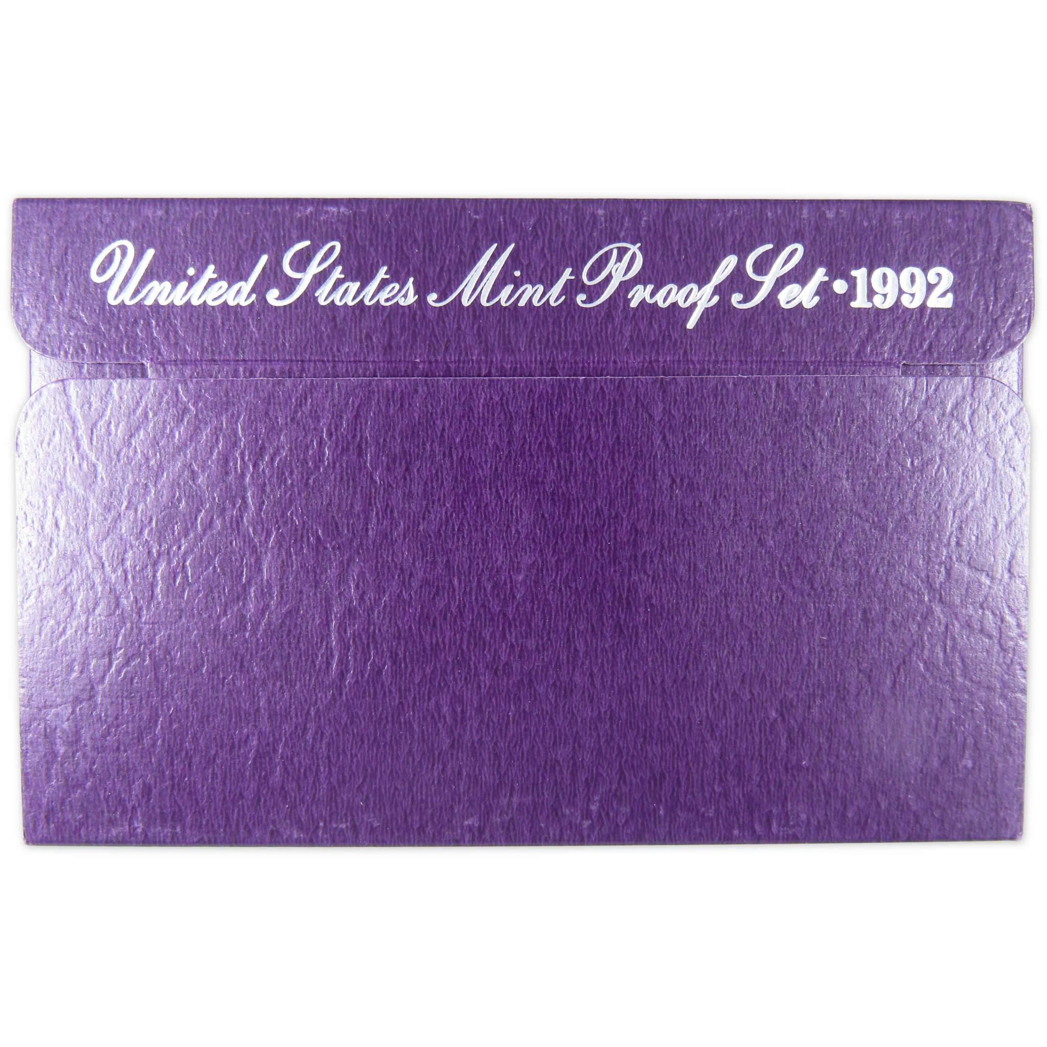 1992 Clad Proof Set U.S. Mint Original Government Packaging OGP Collectible