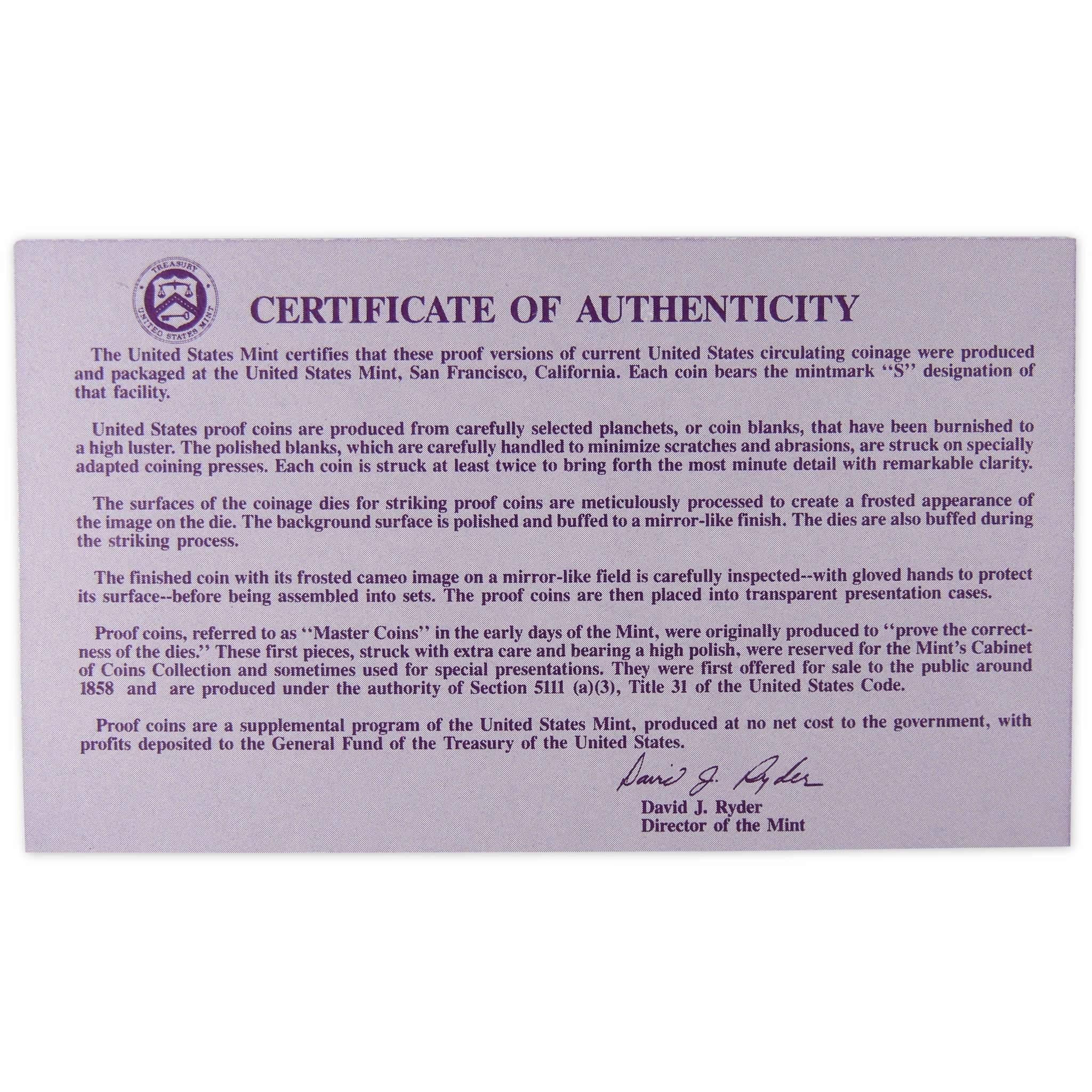 1993 Clad Proof Set U.S. Mint Original Government Packaging OGP Collectible