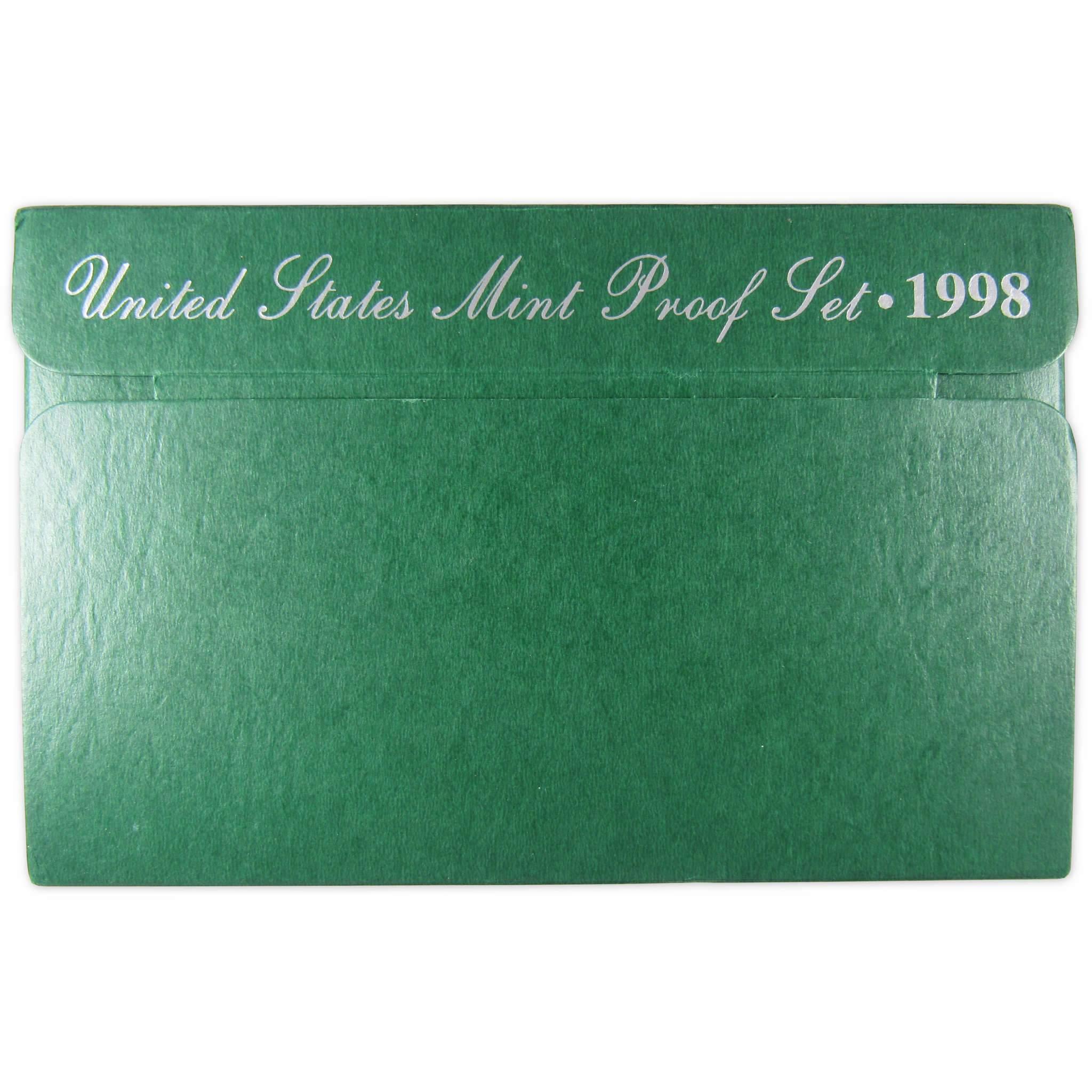 1998 Clad Proof Set U.S. Mint Original Government Packaging OGP Collectible