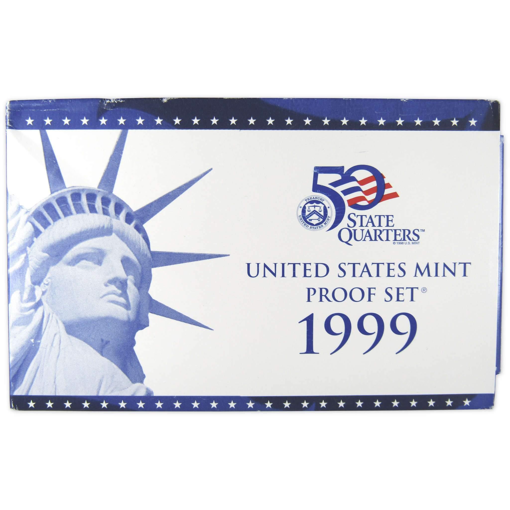 1999 Clad Proof Set U.S. Mint Original Government Packaging OGP Collectible