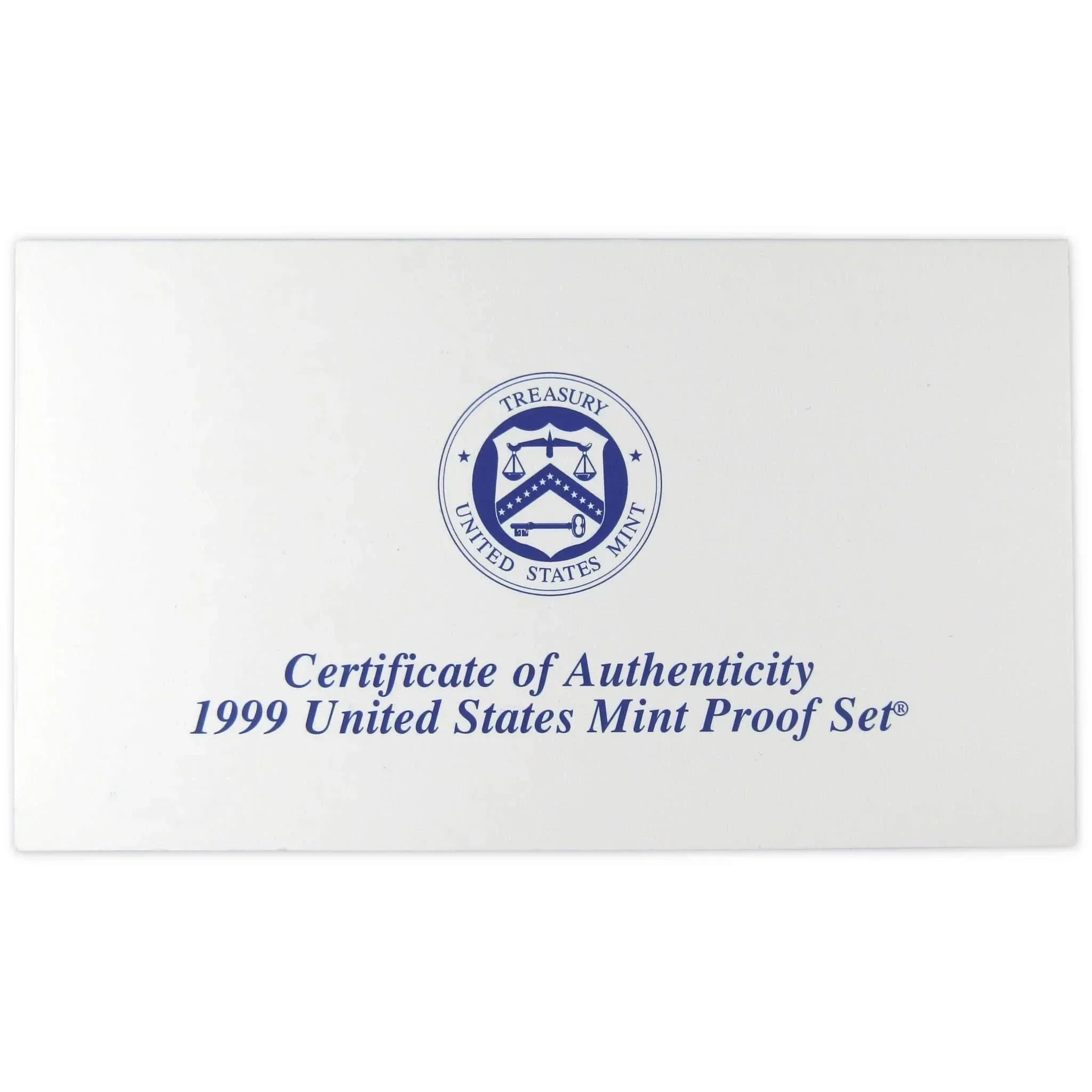 1999 Clad Proof Set U.S. Mint Original Government Packaging OGP Collectible