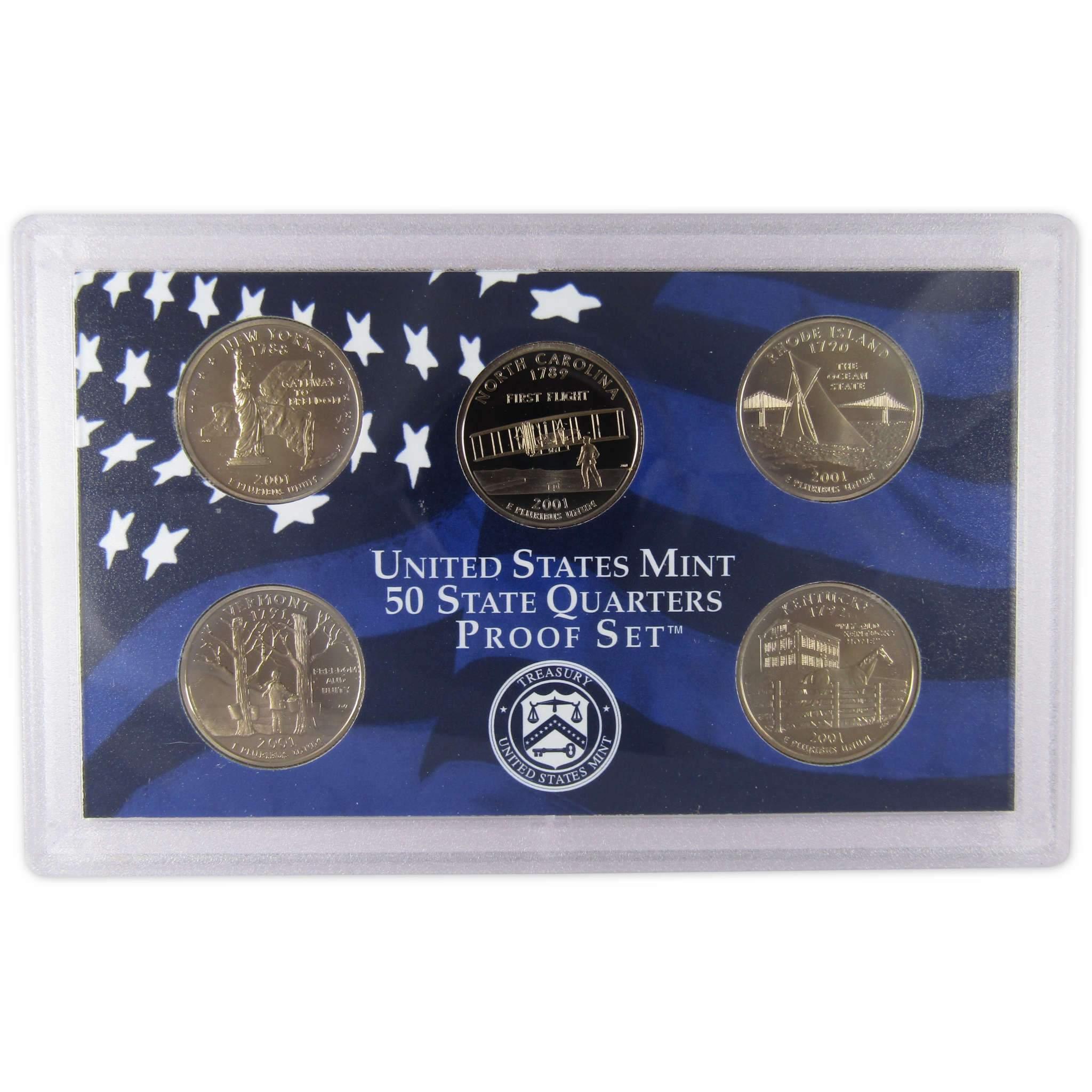 2001 Clad Proof Set U.S. Mint Original Government Packaging OGP Collectible