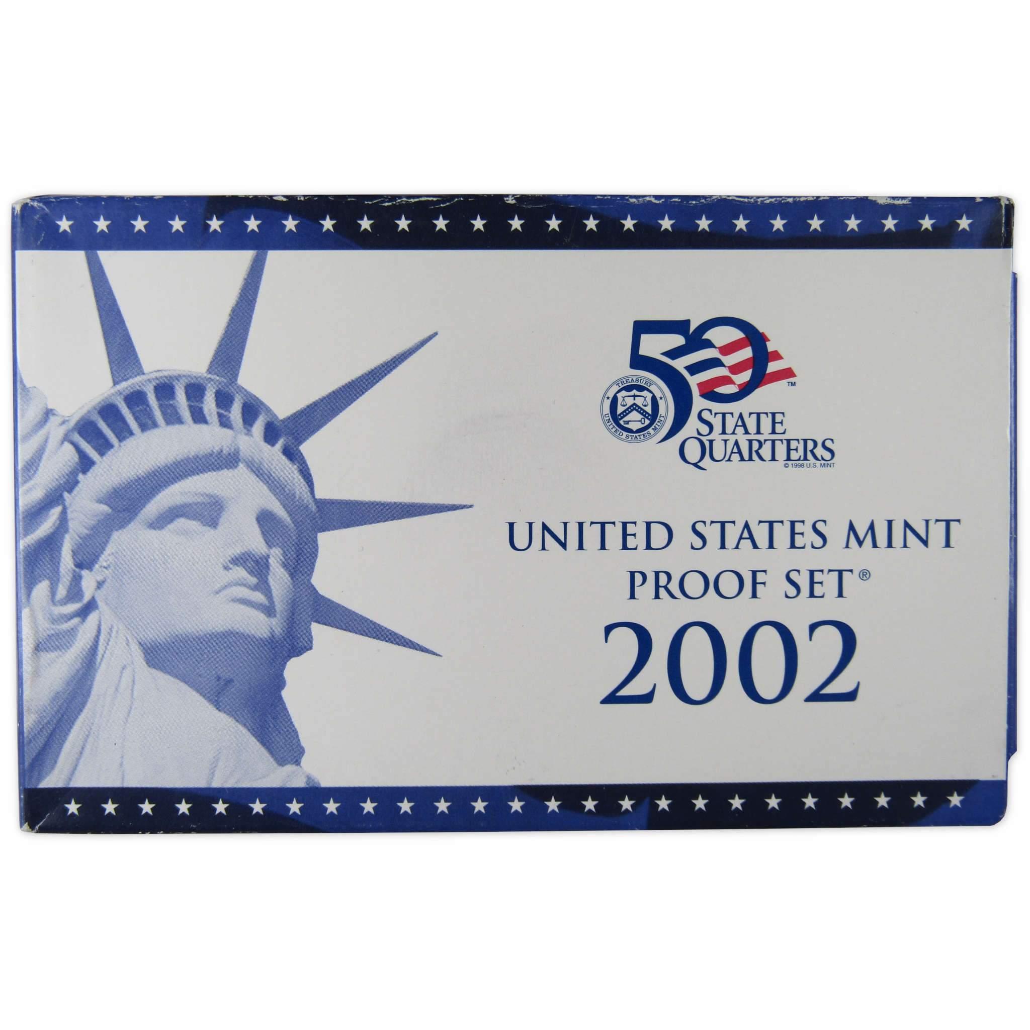 2002 Clad Proof Set U.S. Mint Original Government Packaging OGP Collectible