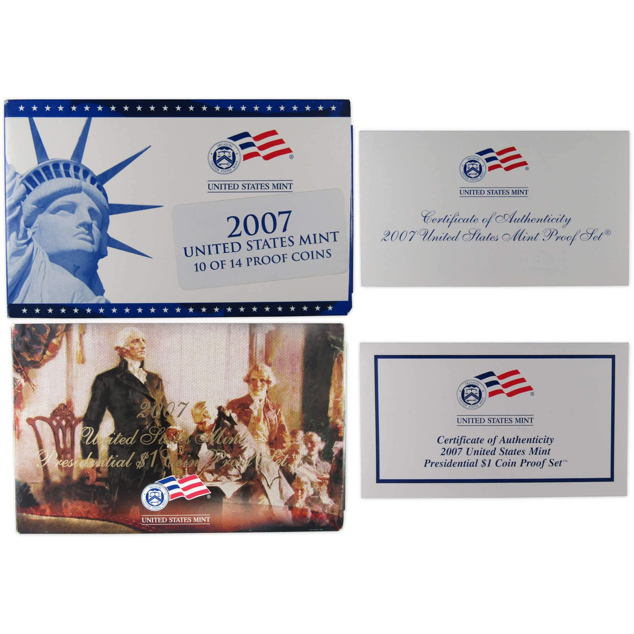 2007 Clad Proof Set U.S. Mint Original Government Packaging OGP Collectible