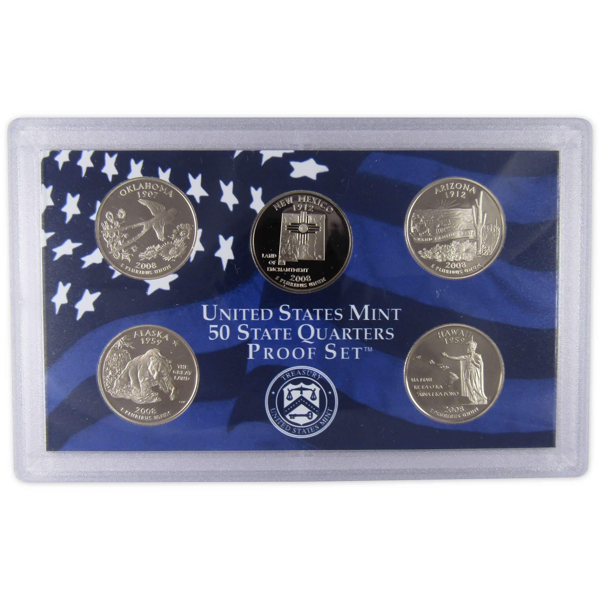 2008 Clad Proof Set U.S. Mint Original Government Packaging OGP Collectible
