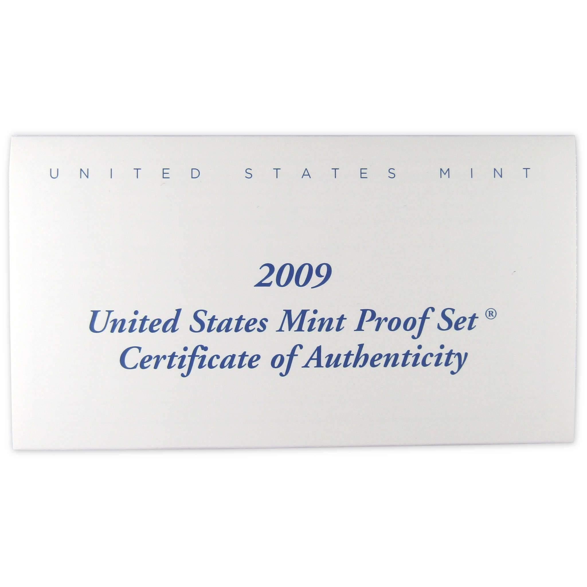 2009 Clad Proof Set U.S. Mint Original Government Packaging OGP Collectible