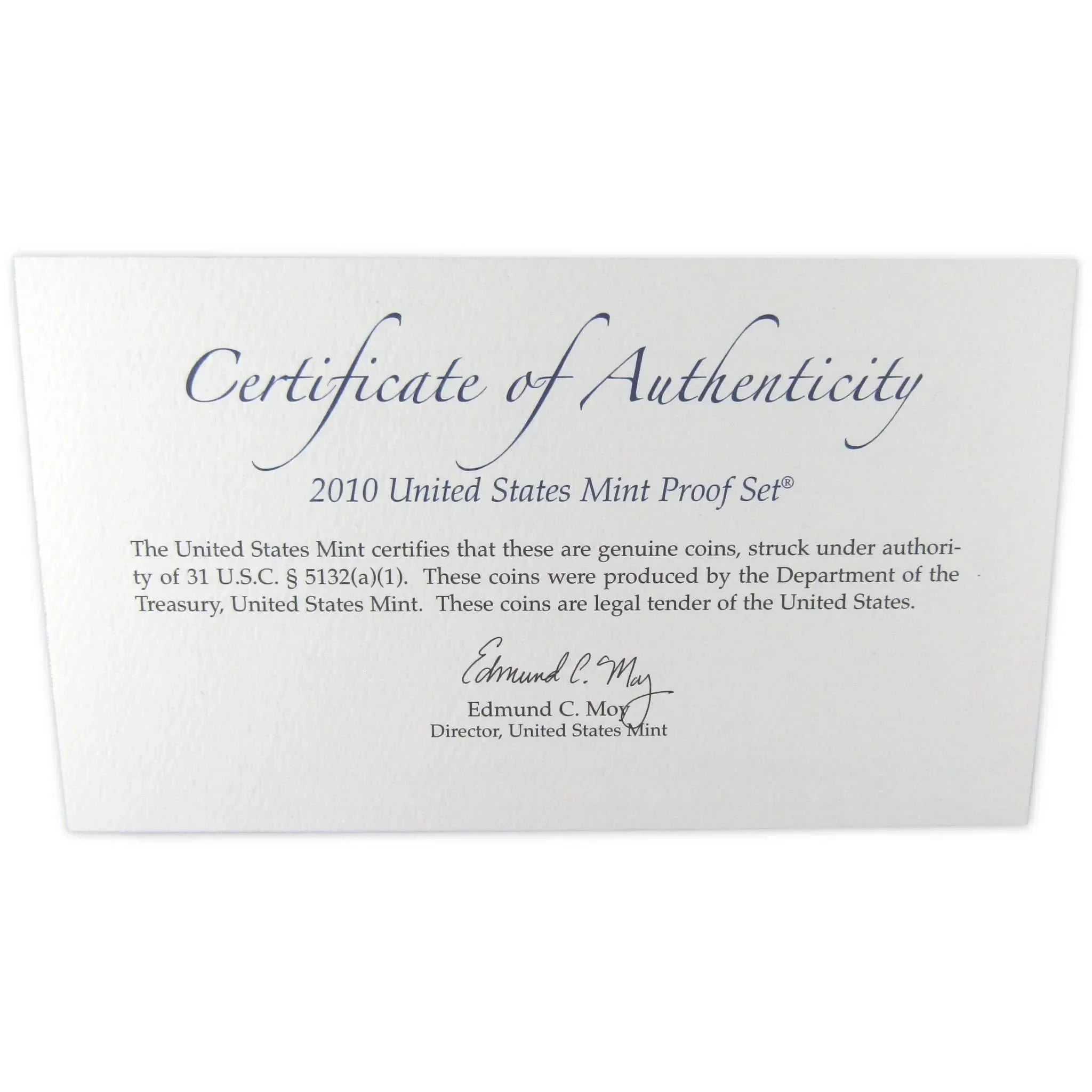 2010 Clad Proof Set U.S. Mint Original Government Packaging OGP Collectible