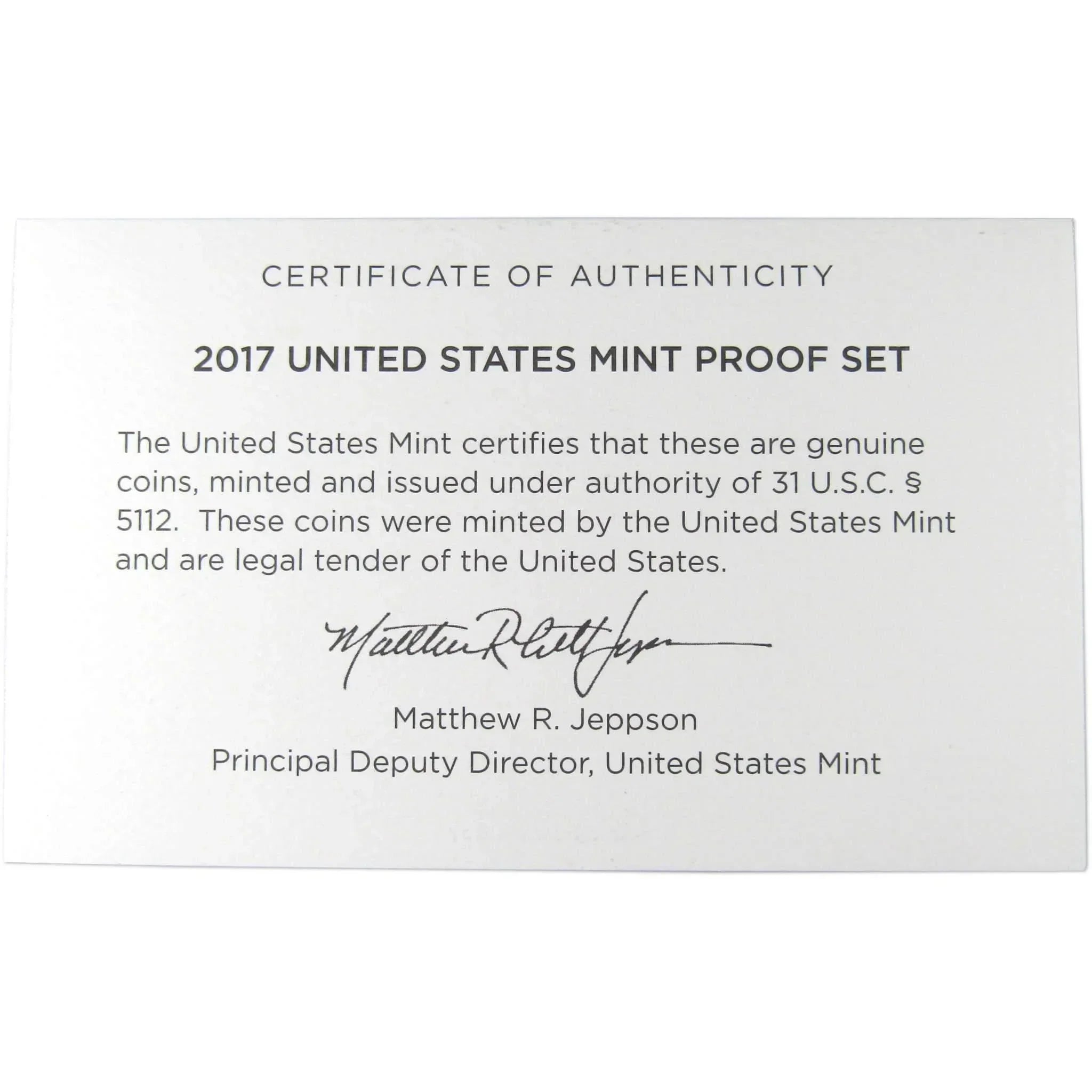 2017 Clad Proof Set U.S. Mint Original Government Packaging OGP Collectible