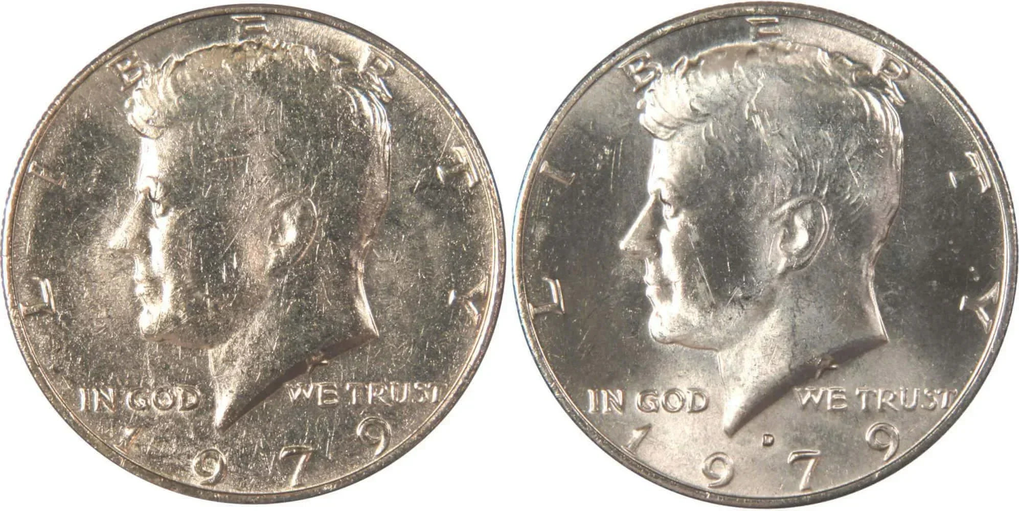 1979 P&D Kennedy Half Dollar 2 Coin Set BU Uncirculated Mint State 50c US