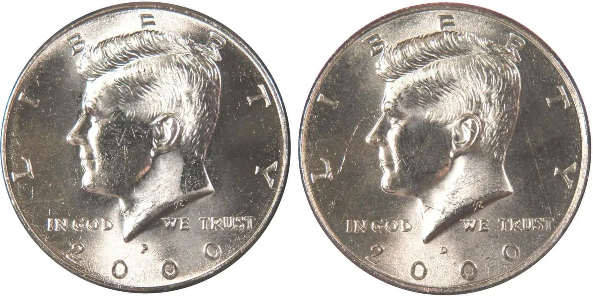 2000 P&D Kennedy Half Dollar 2 Coin Set BU Uncirculated Mint State 50c US