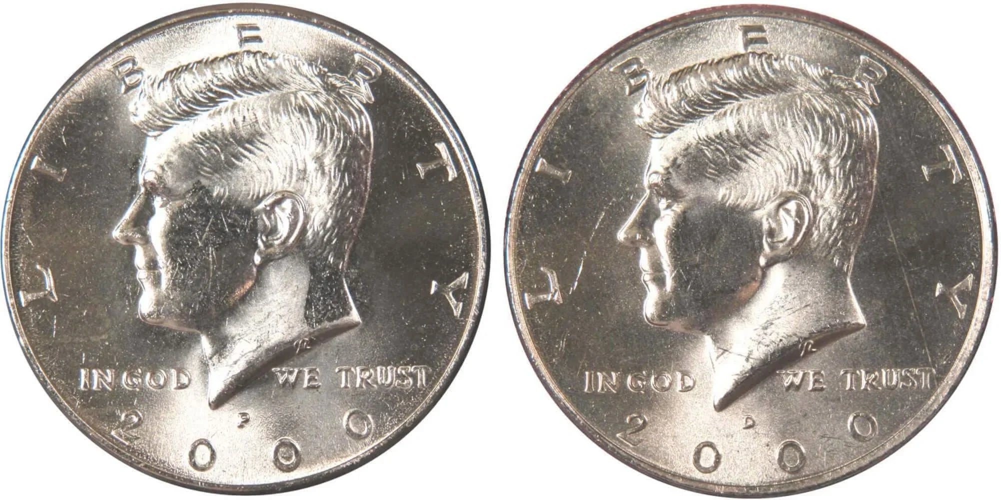 2000 P&D Kennedy Half Dollar 2 Coin Set BU Uncirculated Mint State 50c US
