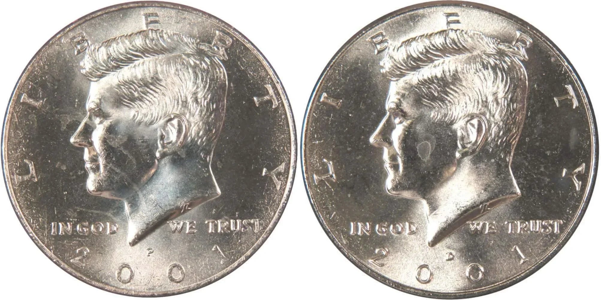 2001 P&D Kennedy Half Dollar 2 Coin Set BU Uncirculated Mint State 50c US