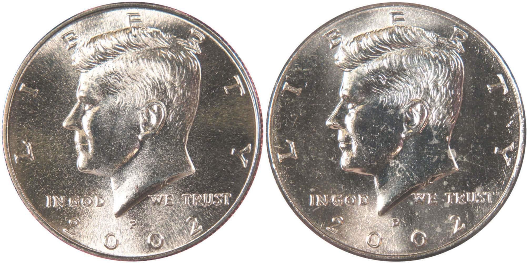 2002 P&D Kennedy Half Dollar 2 Coin Set BU Uncirculated Mint State 50c US