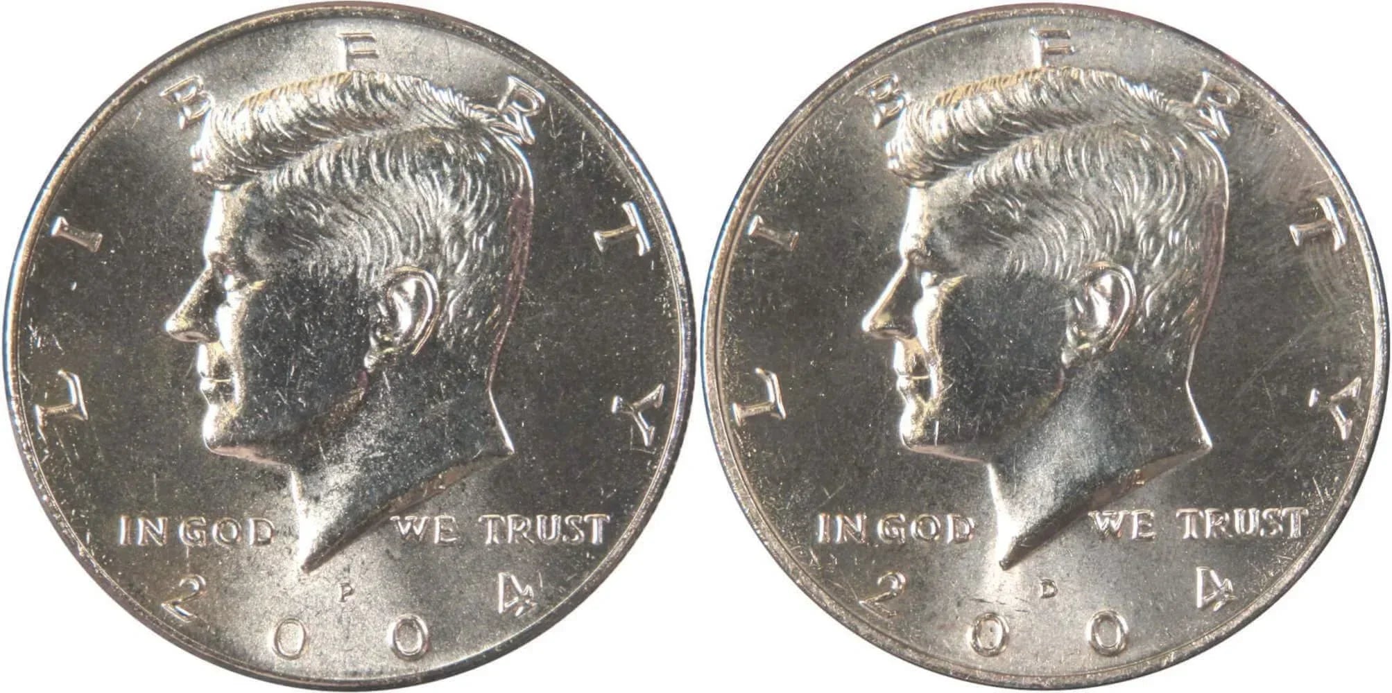 2004 P&D Kennedy Half Dollar 2 Coin Set BU Uncirculated Mint State 50c US