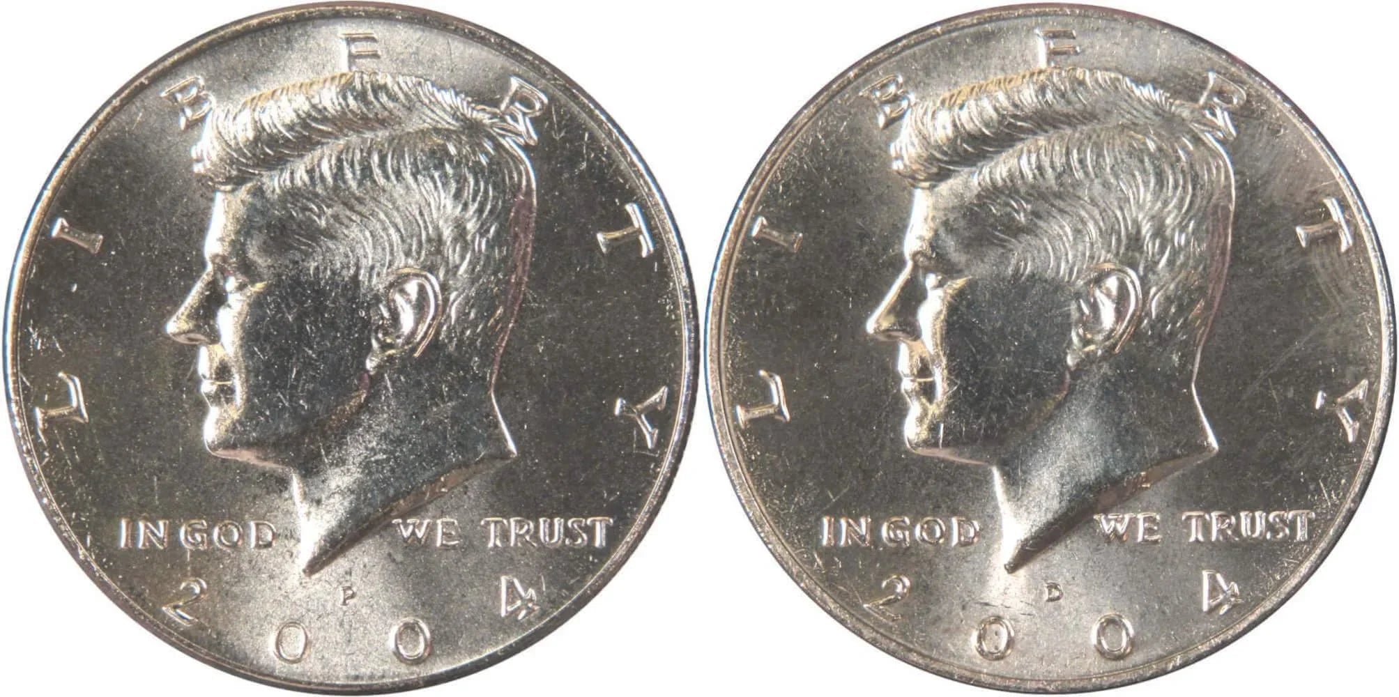 2004 P&D Kennedy Half Dollar 2 Coin Set BU Uncirculated Mint State 50c US