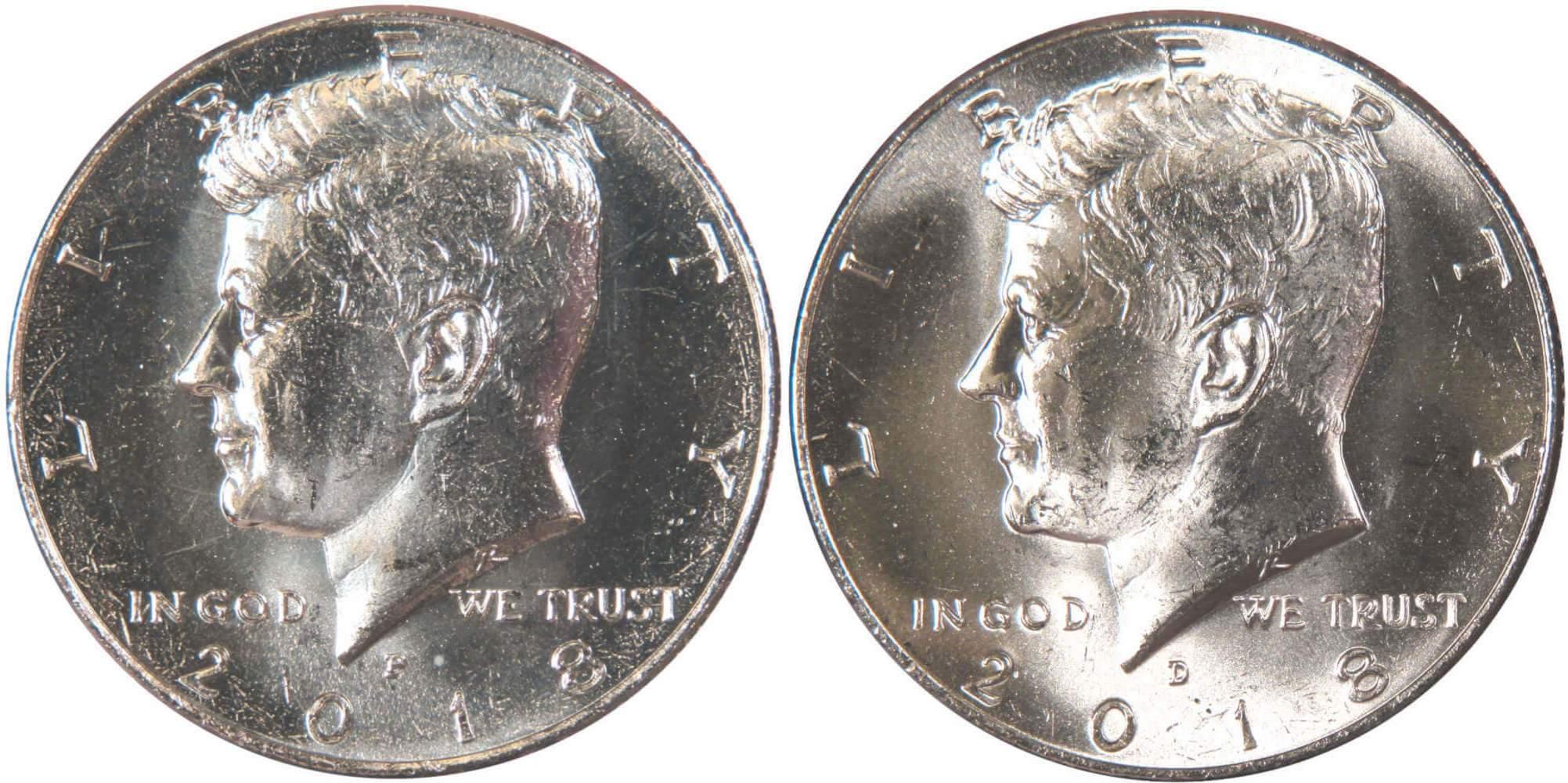 2018 P&D Kennedy Half Dollar 2 Coin Set BU Uncirculated Mint State 50c US