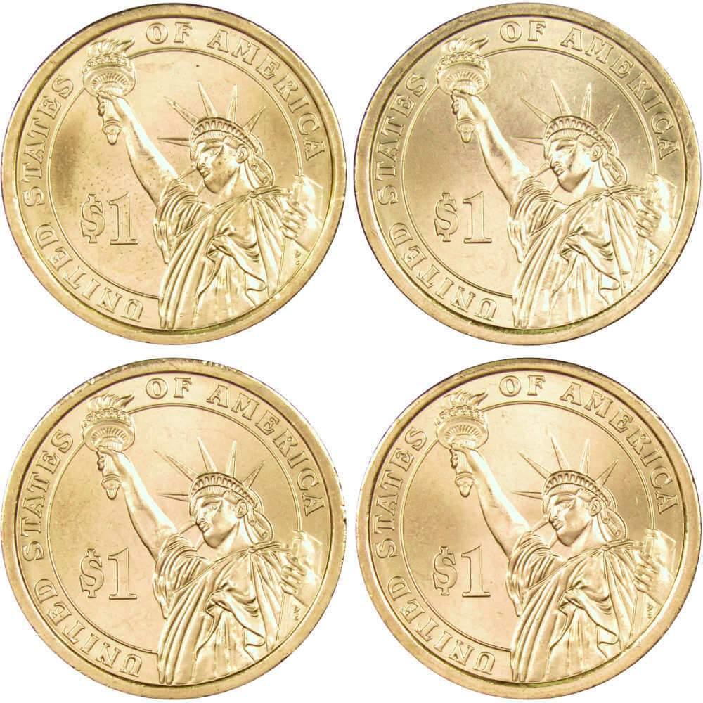 2008 P Presidential Dollar 4 Coin Set BU Uncirculated Mint State $1 Collectible