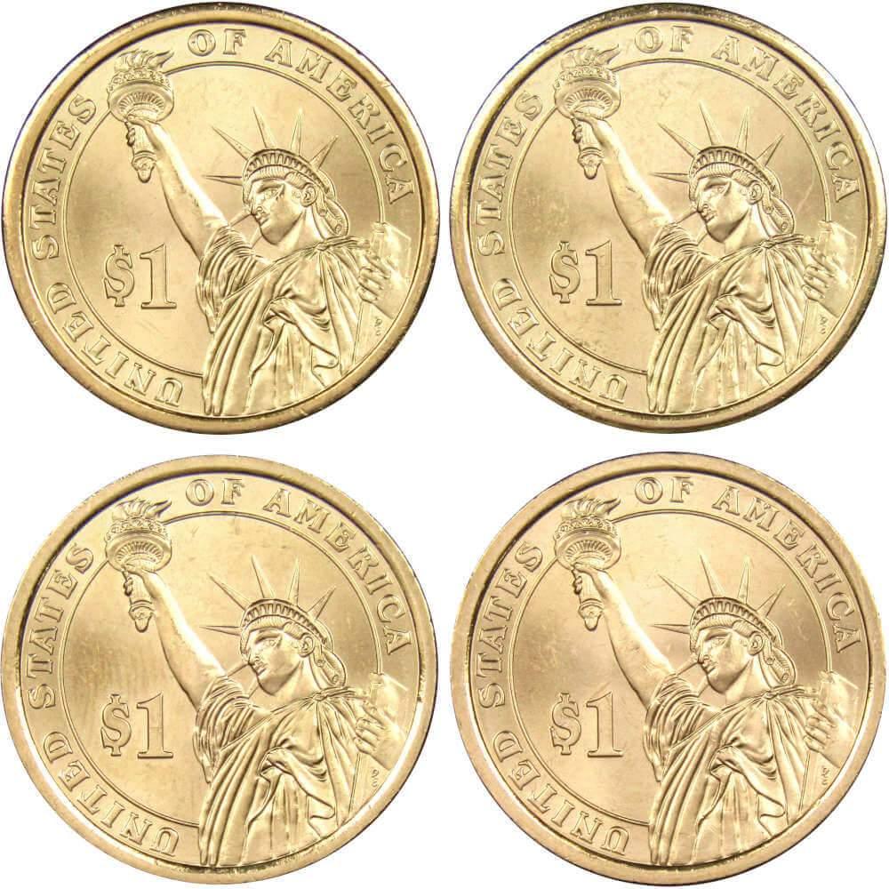 2008 D Presidential Dollar 4 Coin Set BU Uncirculated Mint State $1 Collectible