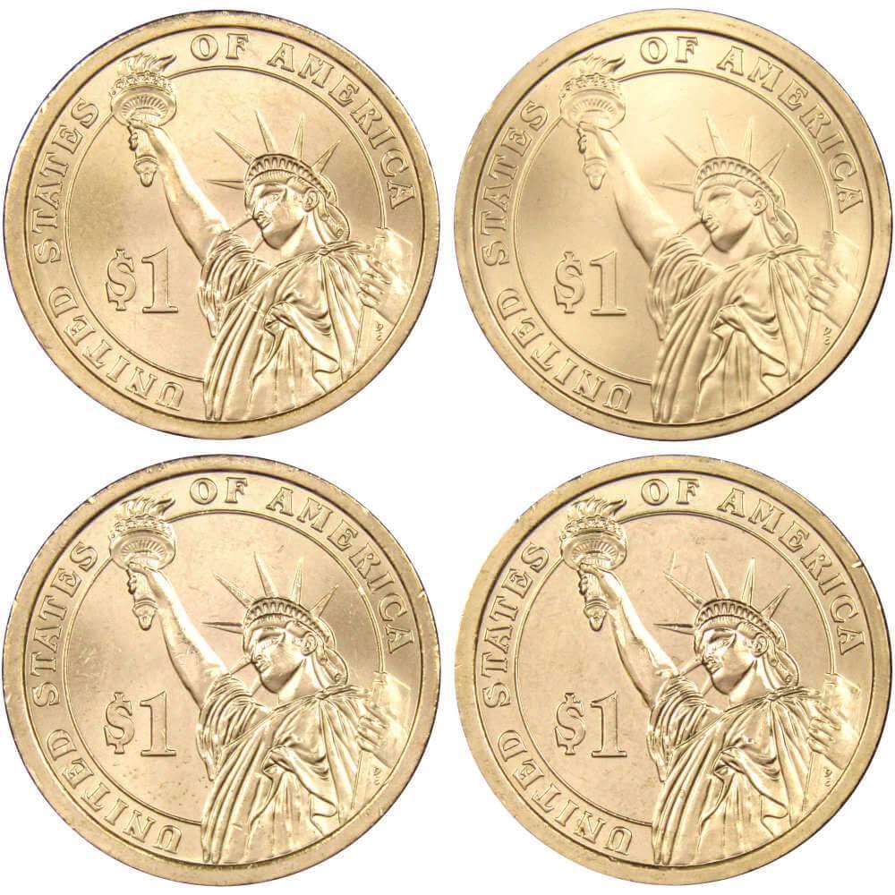 2010 P Presidential Dollar 4 Coin Set BU Uncirculated Mint State $1 Collectible