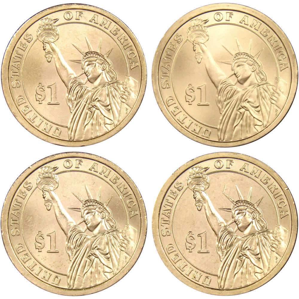 2010 P Presidential Dollar 4 Coin Set BU Uncirculated Mint State $1 Collectible