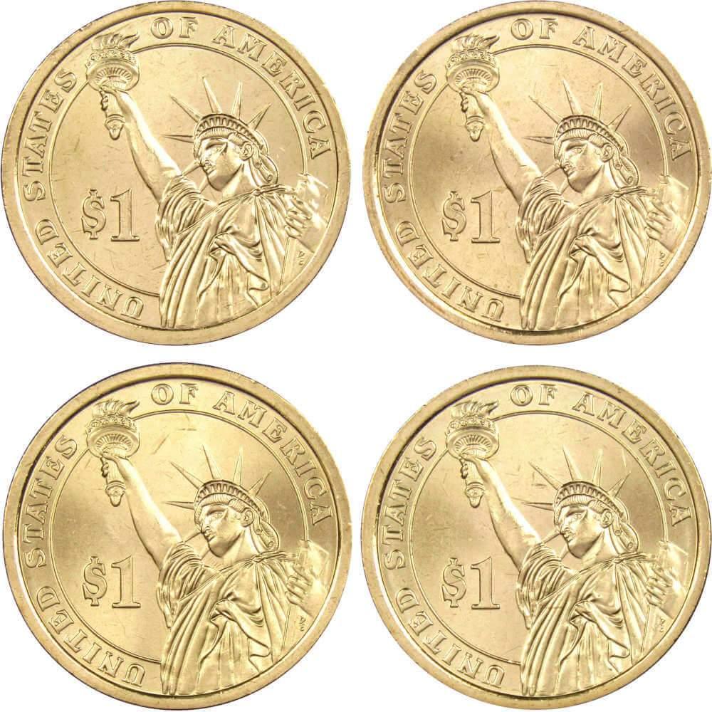 2010 D Presidential Dollar 4 Coin Set BU Uncirculated Mint State $1 Collectible