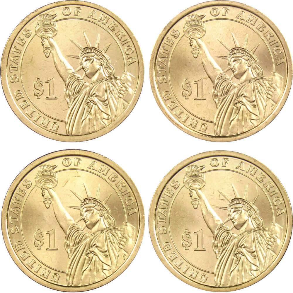 2010 D Presidential Dollar 4 Coin Set BU Uncirculated Mint State $1 Collectible
