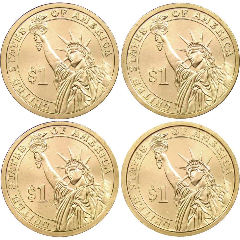 2012 P Presidential Dollar 4 Coin Set BU Uncirculated Mint State $1 Collectible