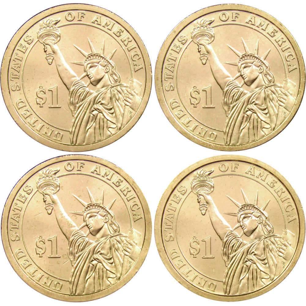 2012 P Presidential Dollar 4 Coin Set BU Uncirculated Mint State $1 Collectible